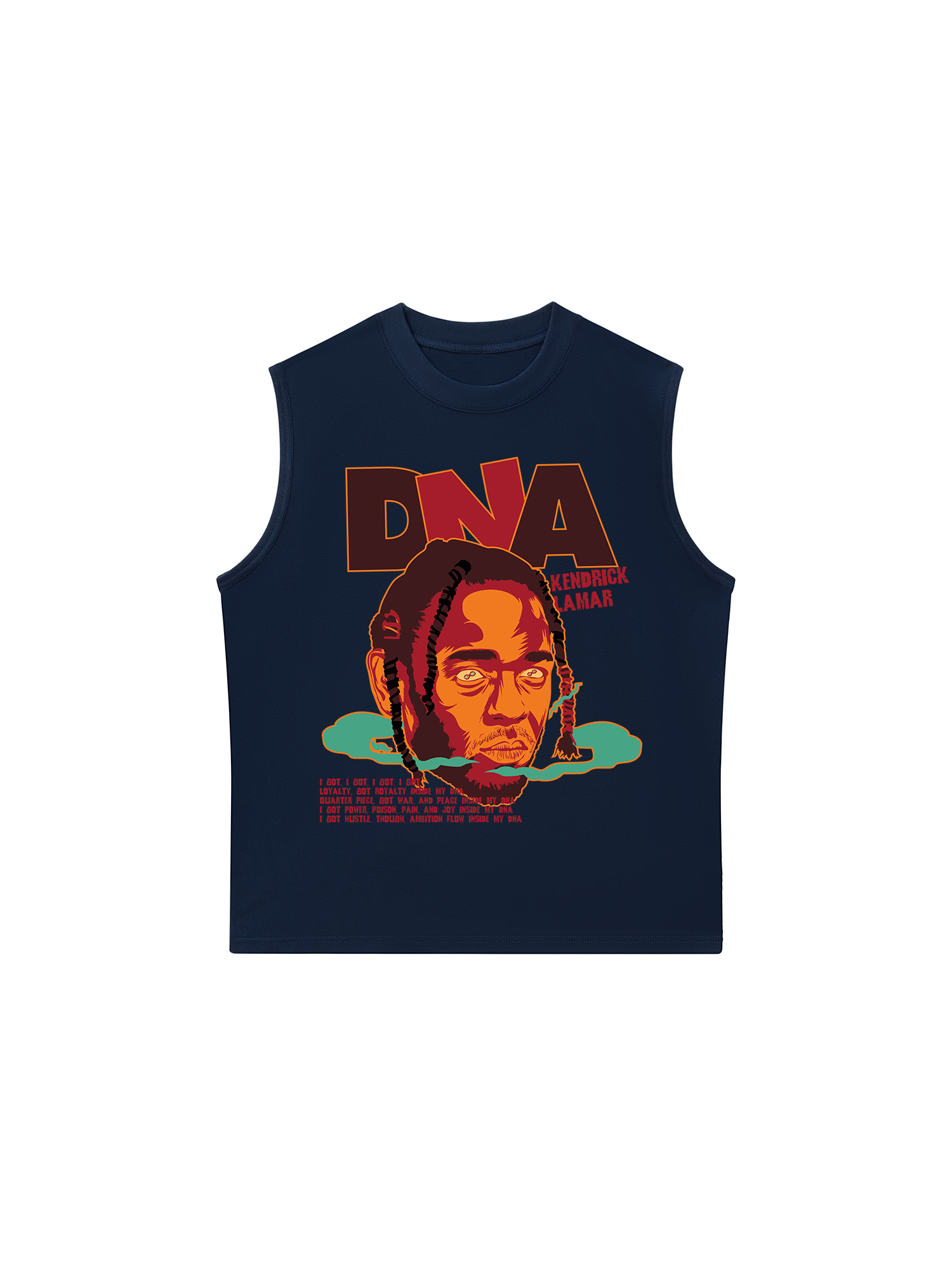 Áo Ba Lỗ Relaxed Fit Rapper Kendrick Lamar DNA