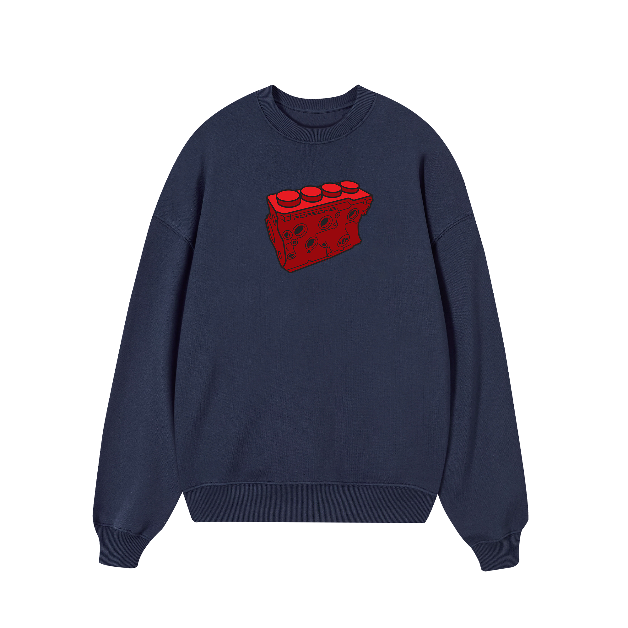 Porsche Red Lego Engine Sweater