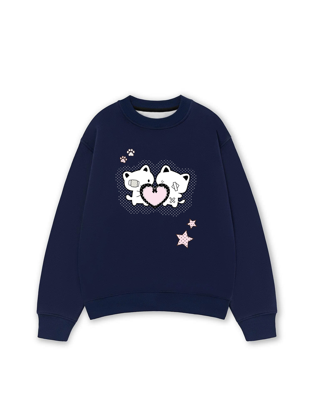 Áo Sweater Nỉ Hai Da Dotty Mood Starlight Kitty Care