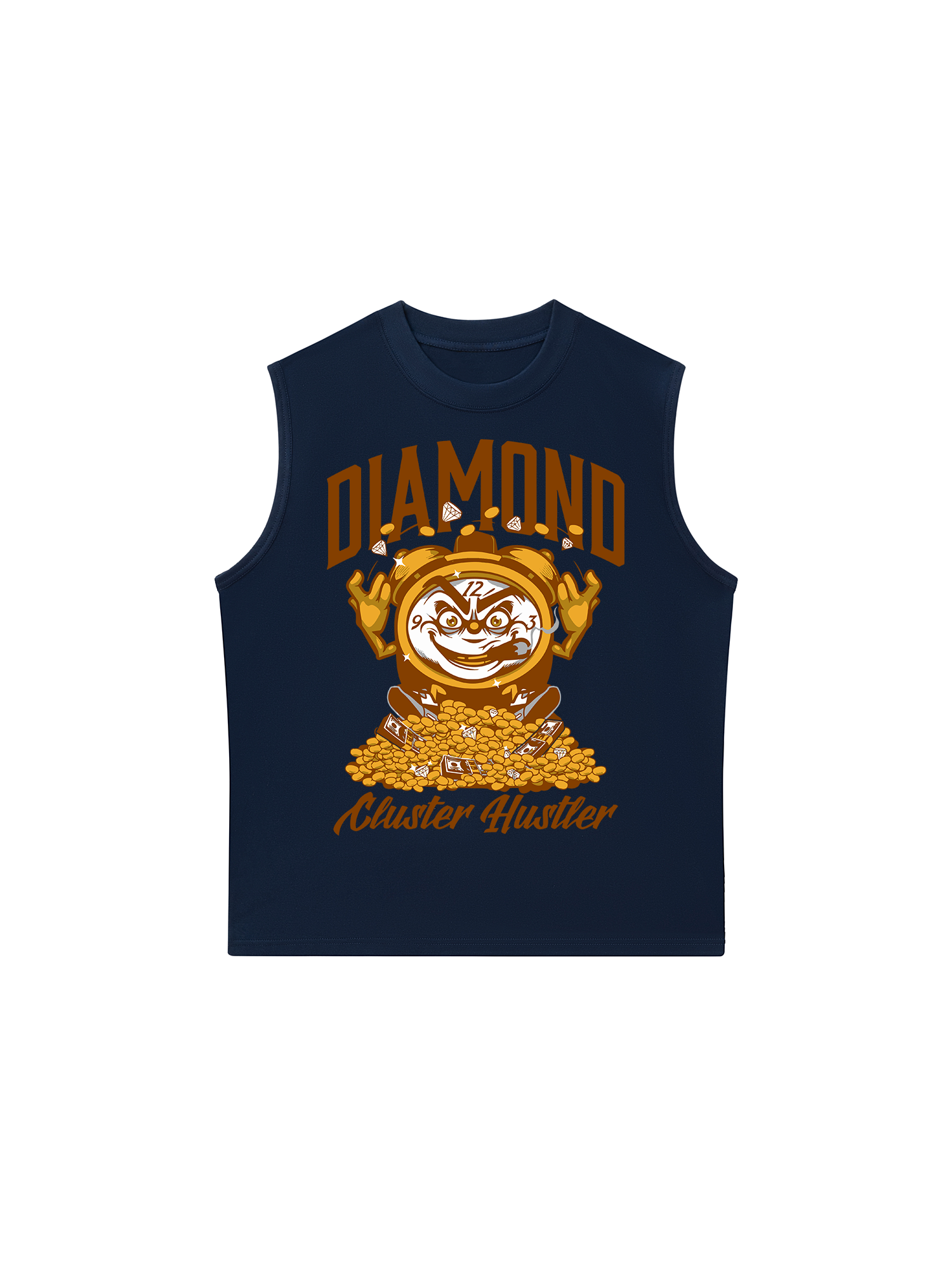 Áo Ba Lỗ Relaxed Fit Money Diamond Cluster Hustler