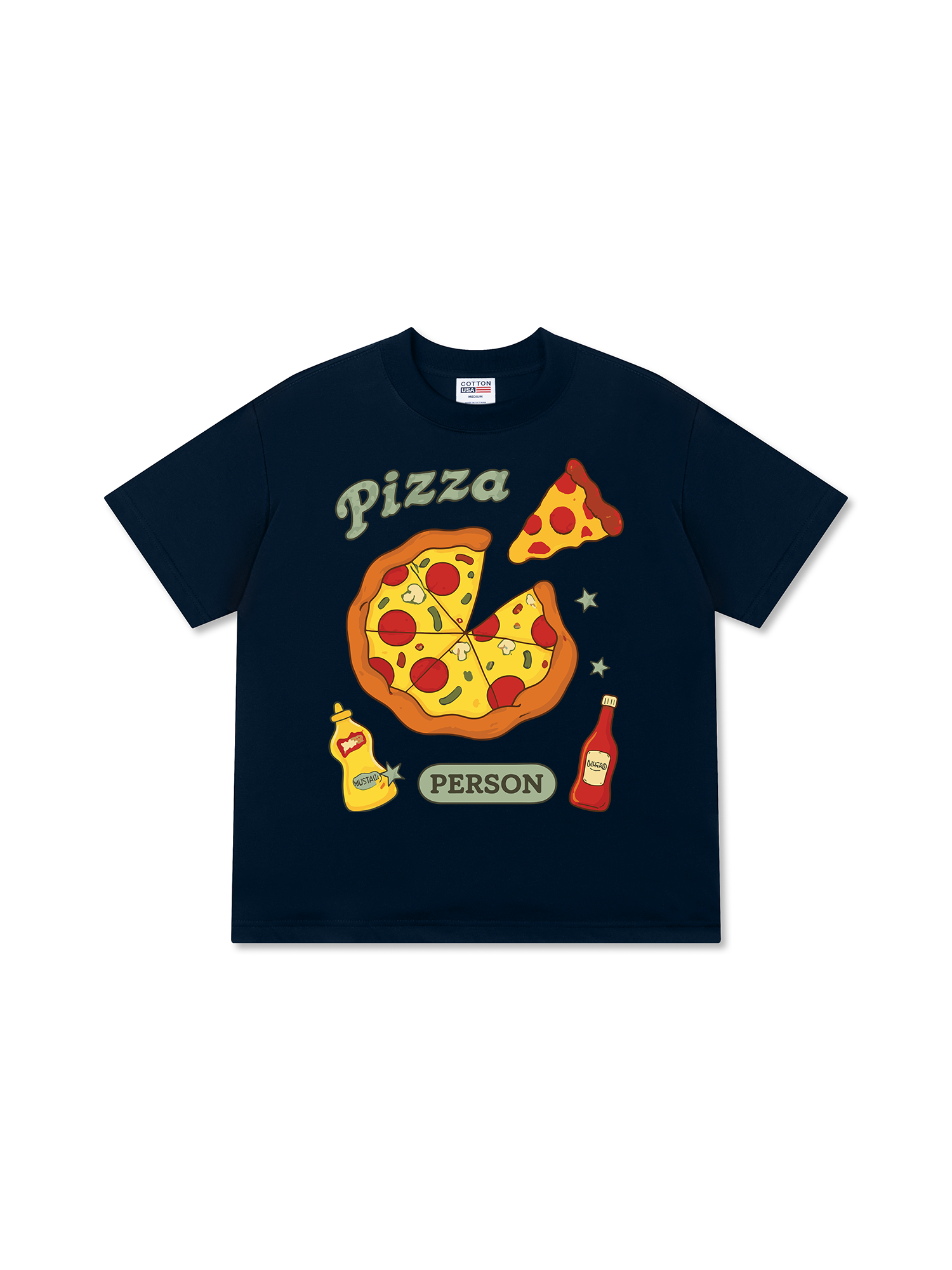 Áo Thun Relaxed Fit Yummy Mood Pizza Person