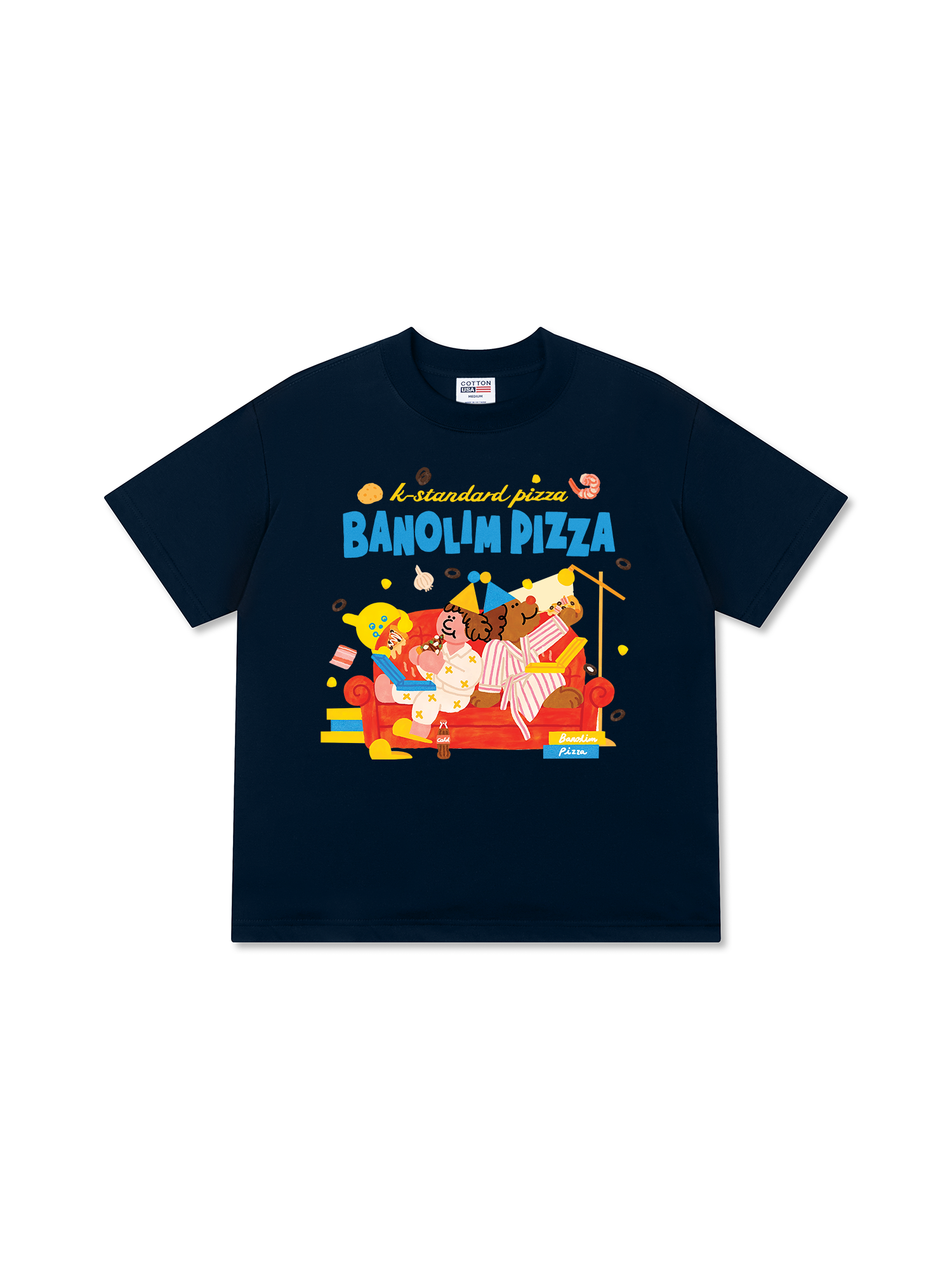Áo Thun Relaxed Fit Yummy Mood Banolim Pizza
