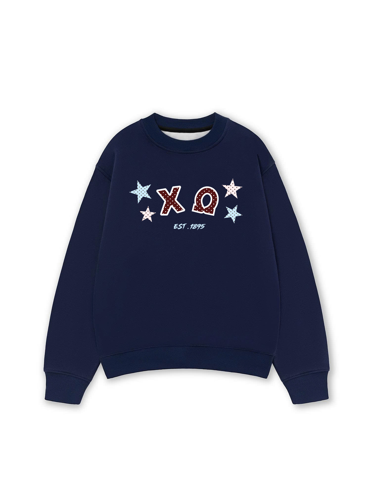 Áo Sweater Nỉ Hai Da Dotty Mood Midnight Polka