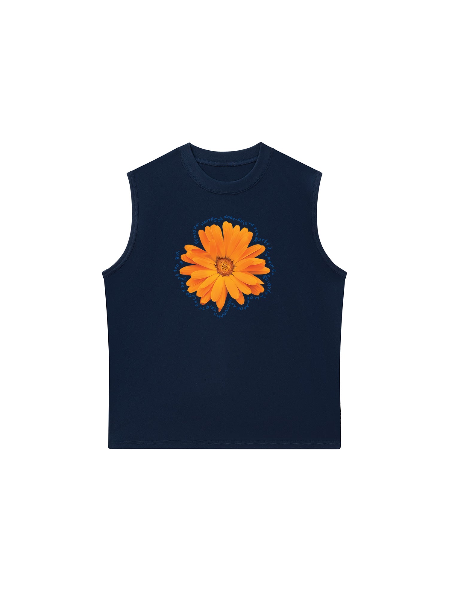 Áo Ba Lỗ Relaxed Fit Floral Orange Flower