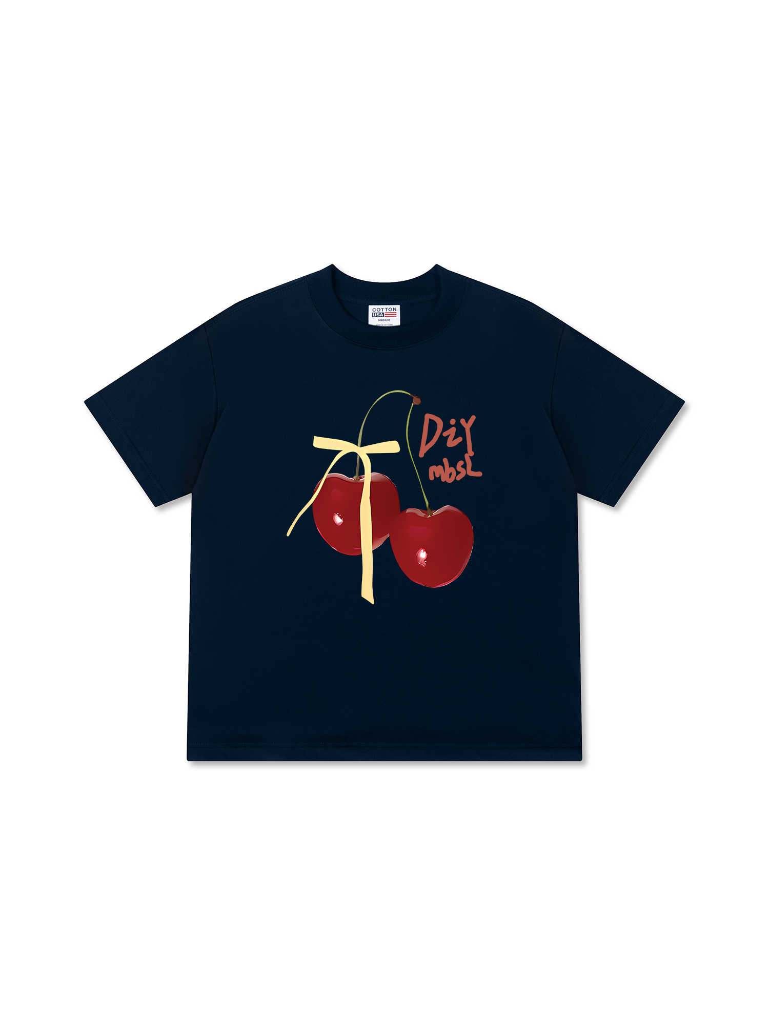 Áo Thun Relaxed Fit Cherry Yellow Bow