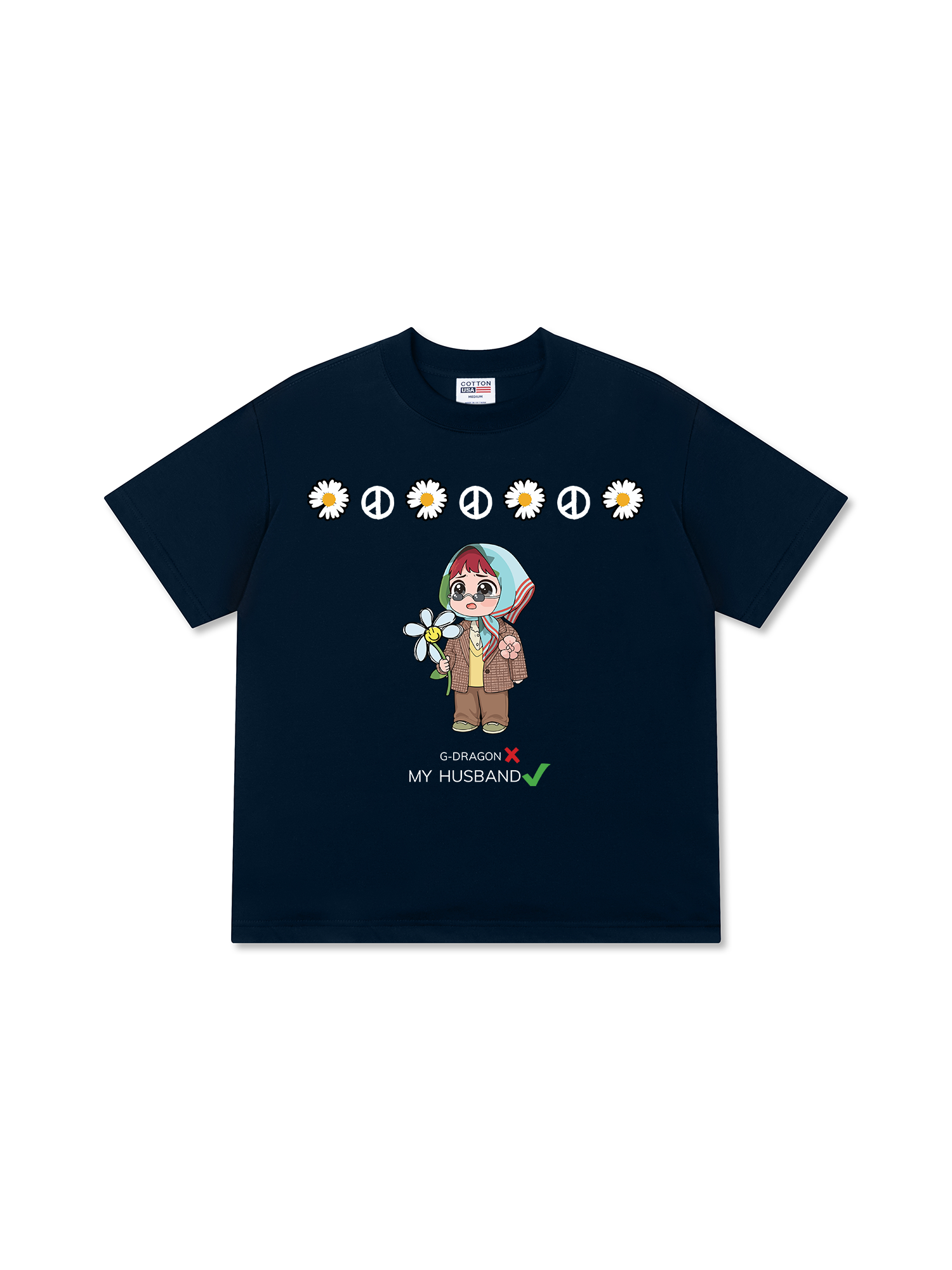 Áo Thun Relaxed Fit Idol G-Dragon My Husband Chibi Art