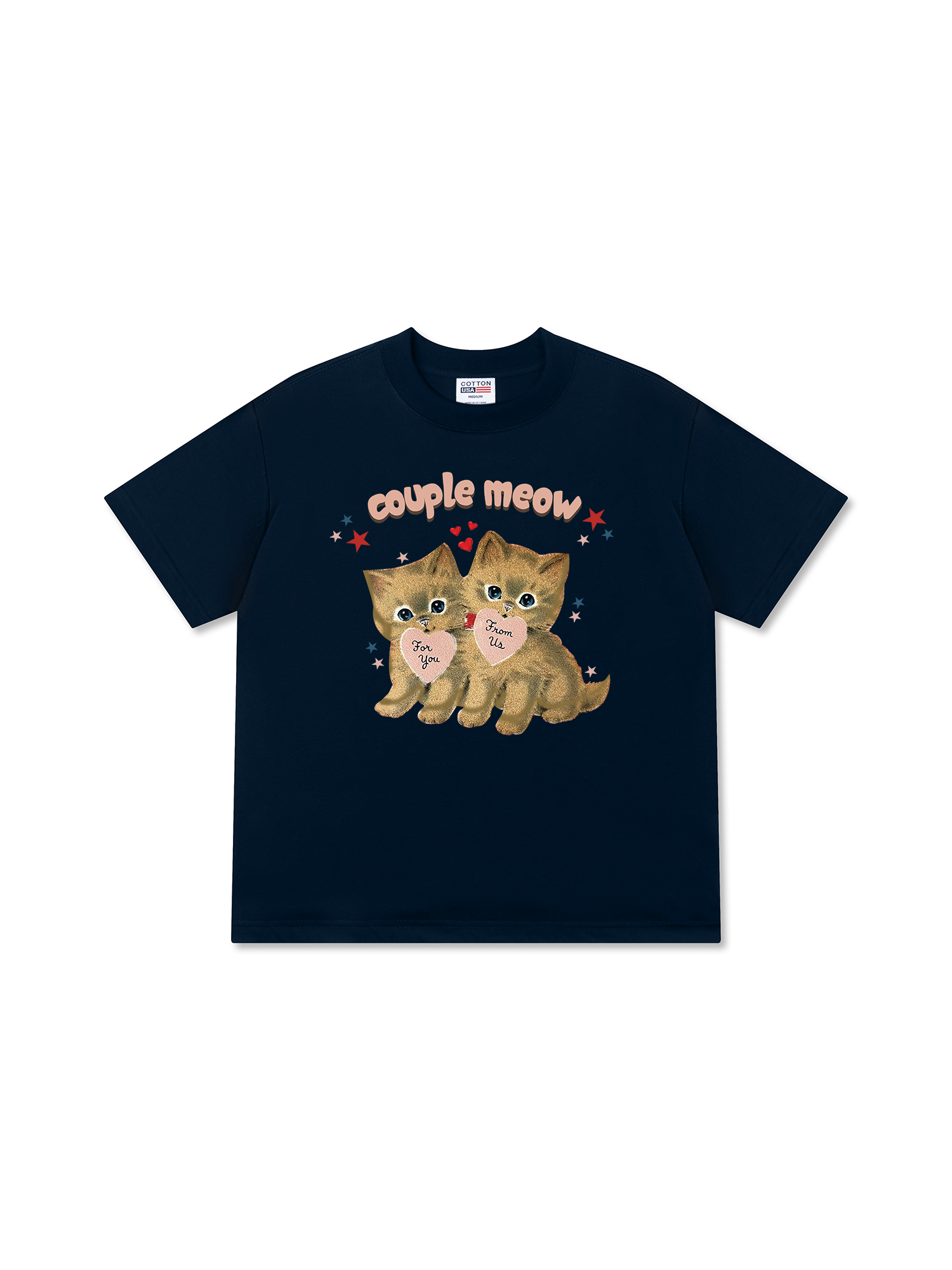 Áo Thun Relaxed Fit Soft Paw Couple Meow