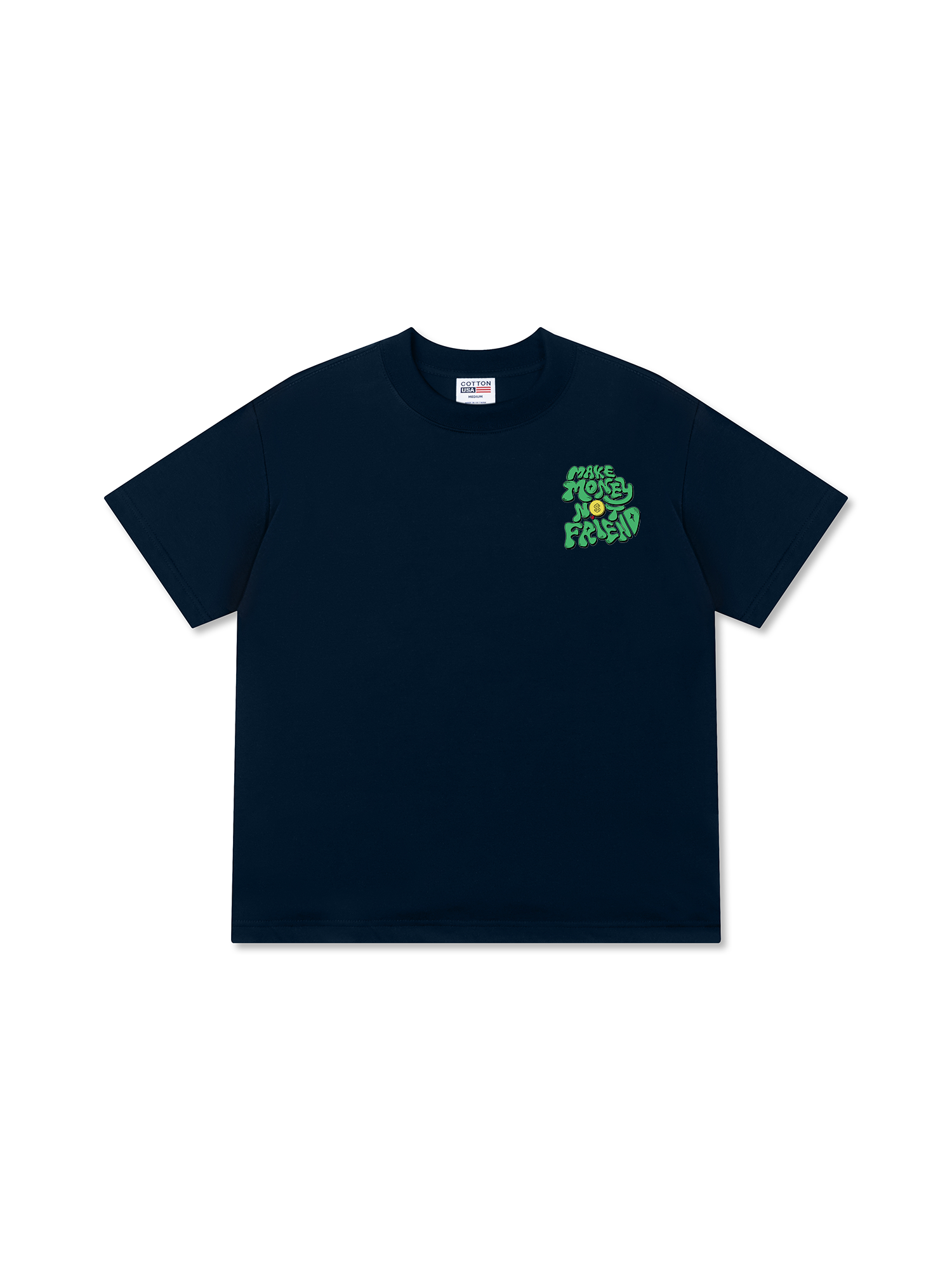 Áo Thun Relaxed Fit Money Make Money Not Friend Greeny