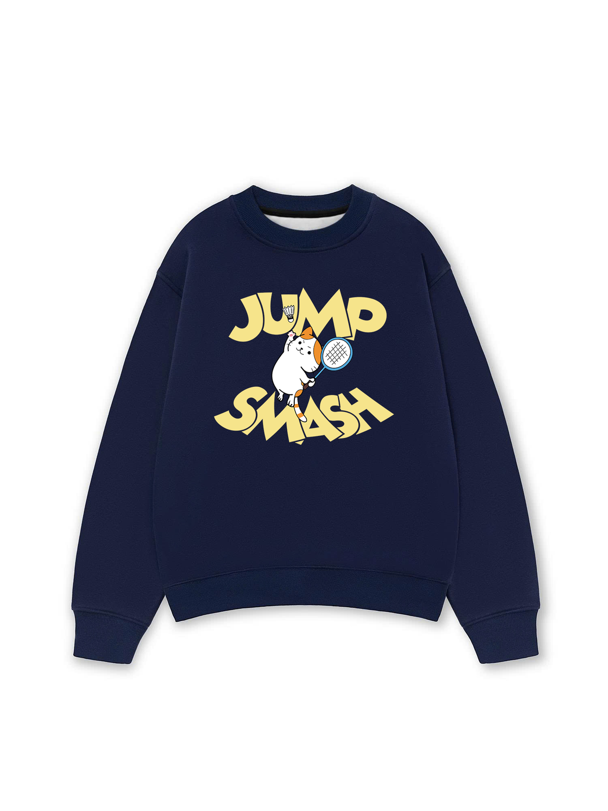 Áo Sweater Nỉ Hai Da Badminton Cat Jump Smash