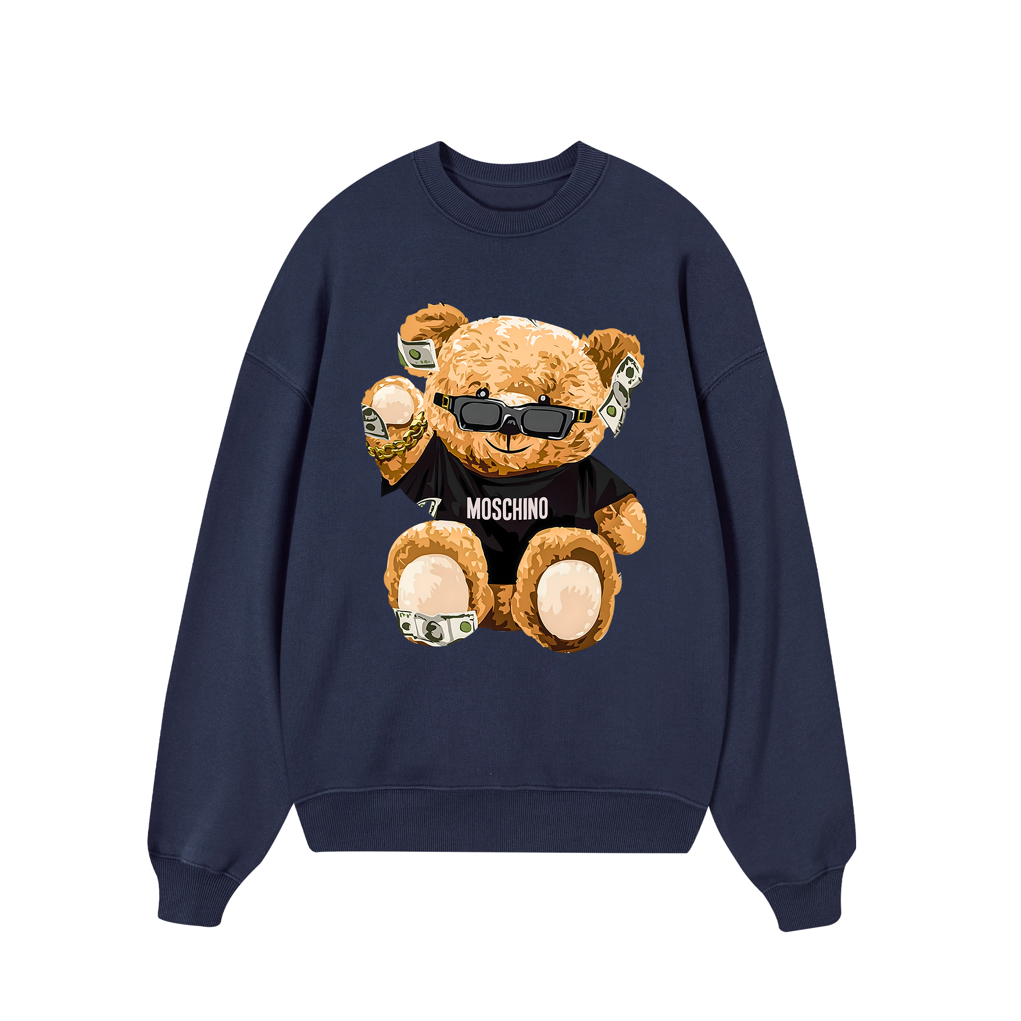 Moschino Brown Bear Money Sweater