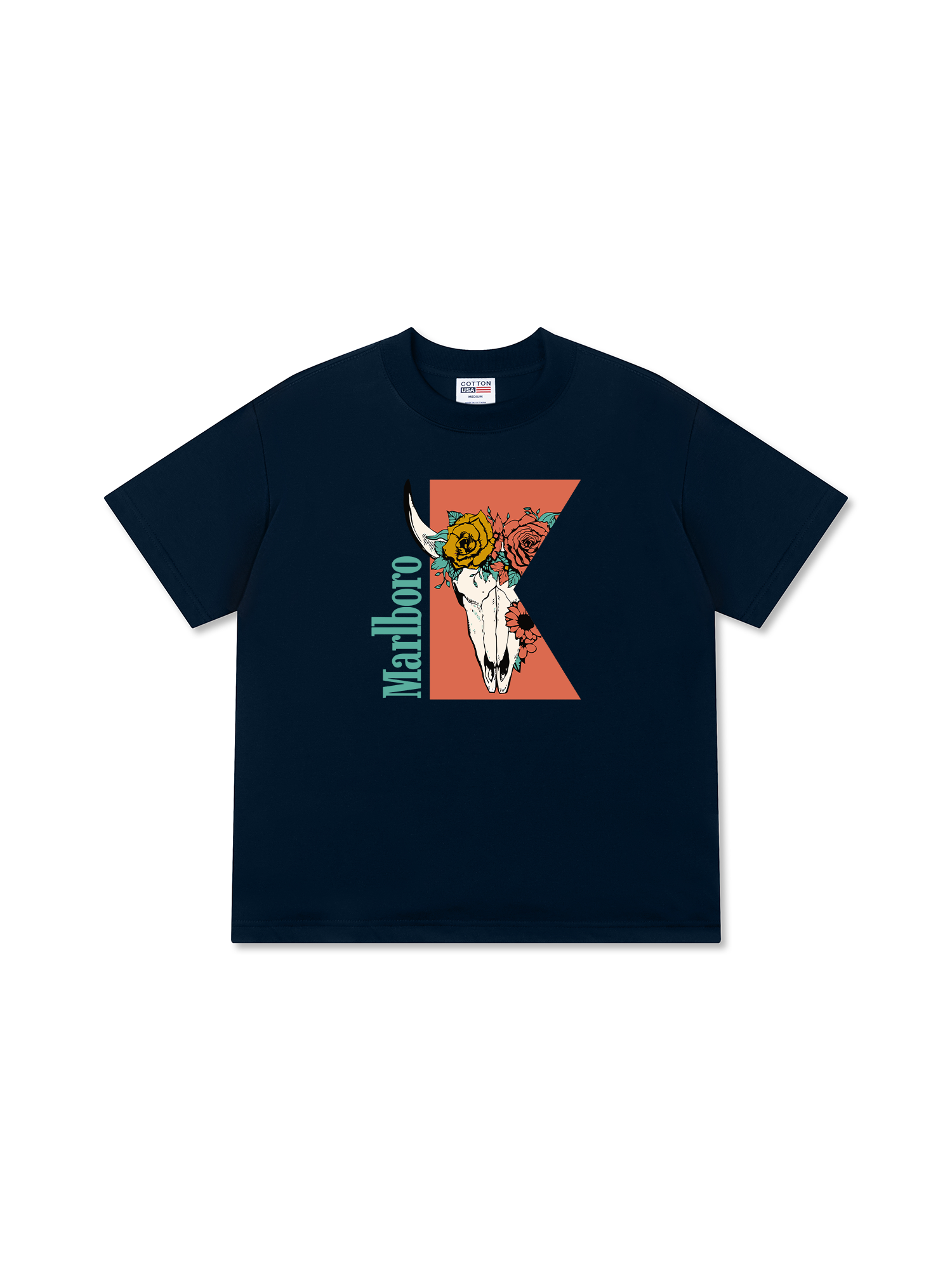 Áo Thun Relaxed Fit Marlboro Rose Skull