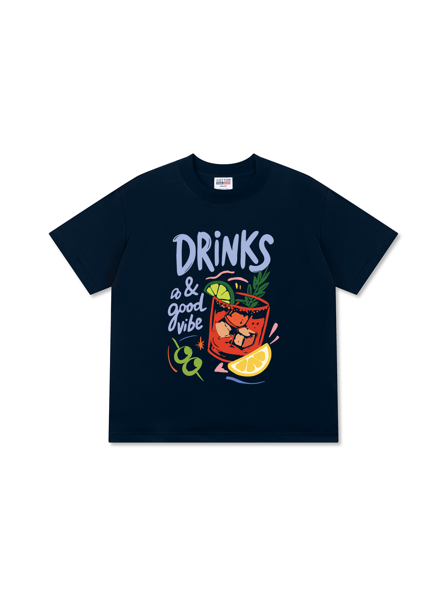 Áo Thun Relaxed Fit Drinks a & Good Vibes