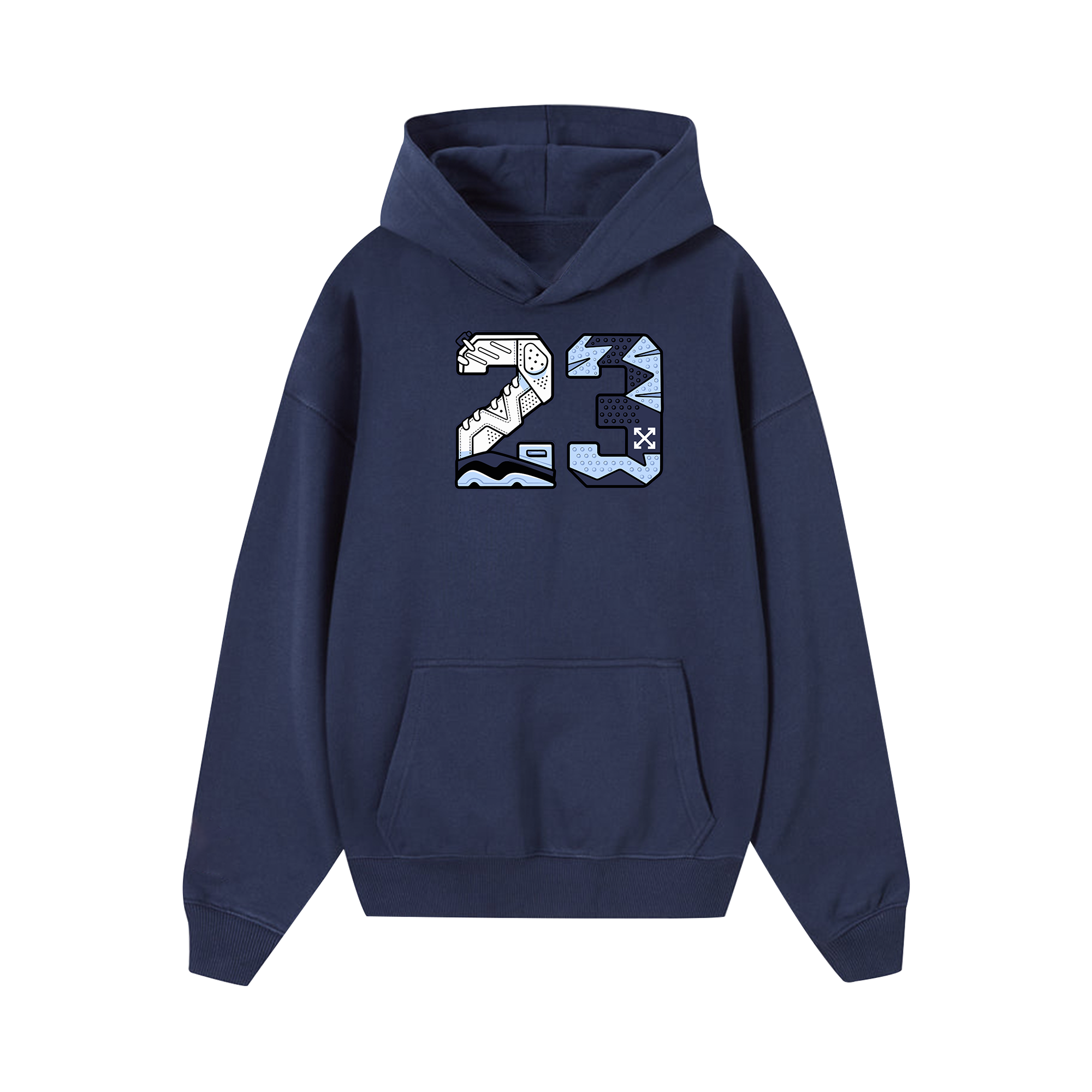 Off White Navy Jordan 23 Hoodie