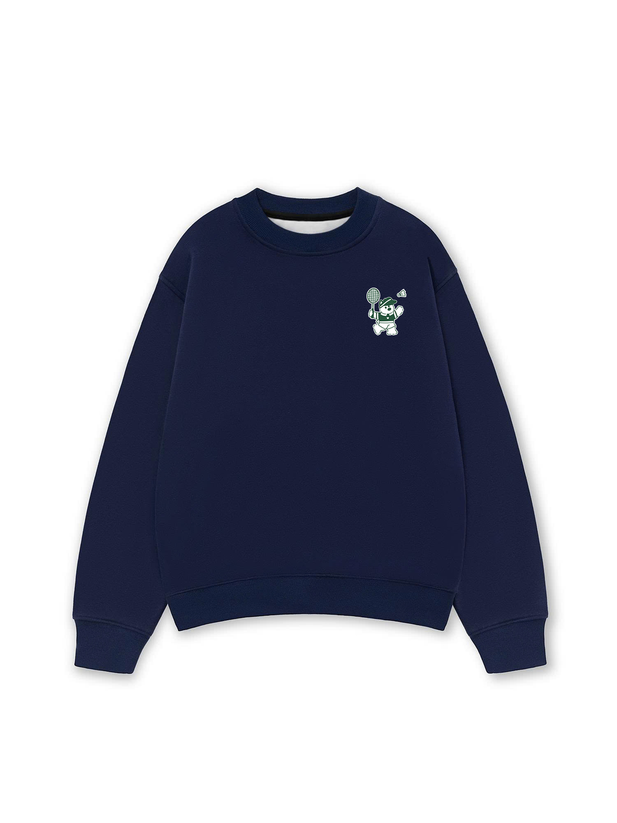 Áo Sweater Nỉ Hai Da Badminton Club Green