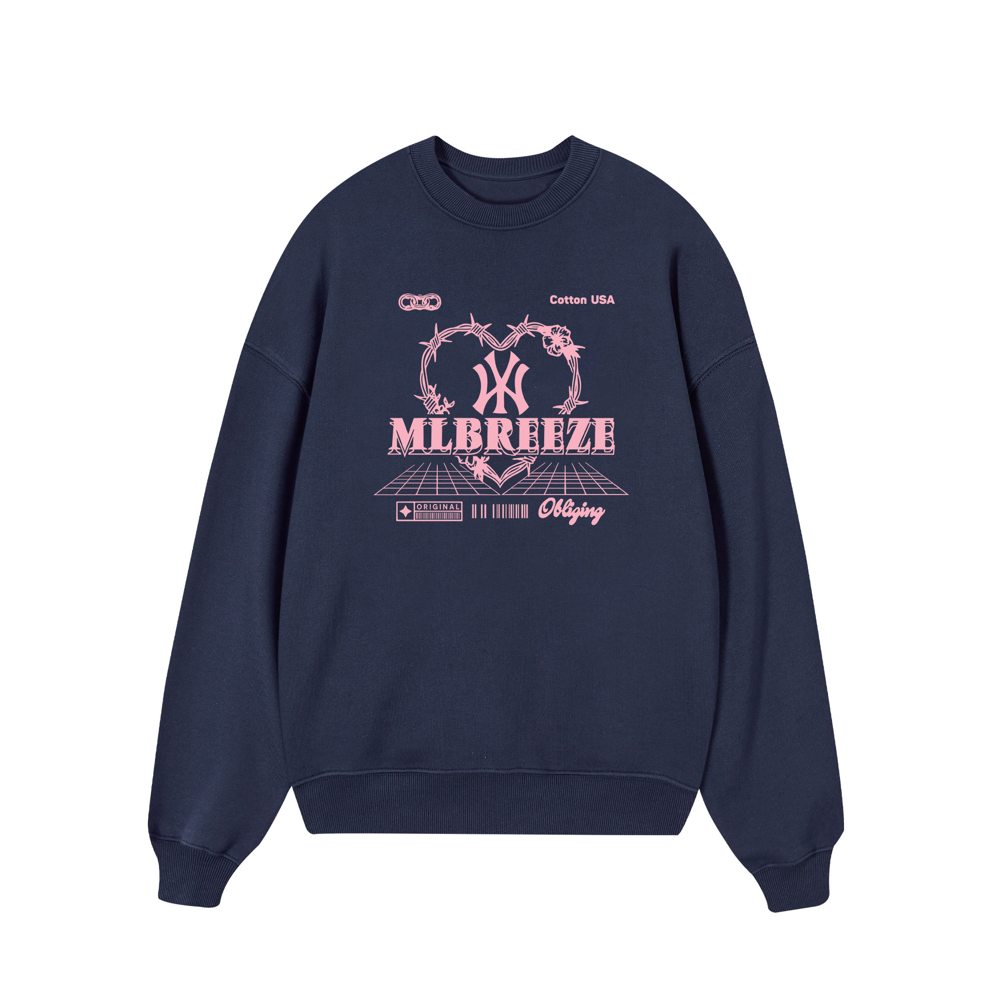 MLB Obliging Metal Heart Sweater