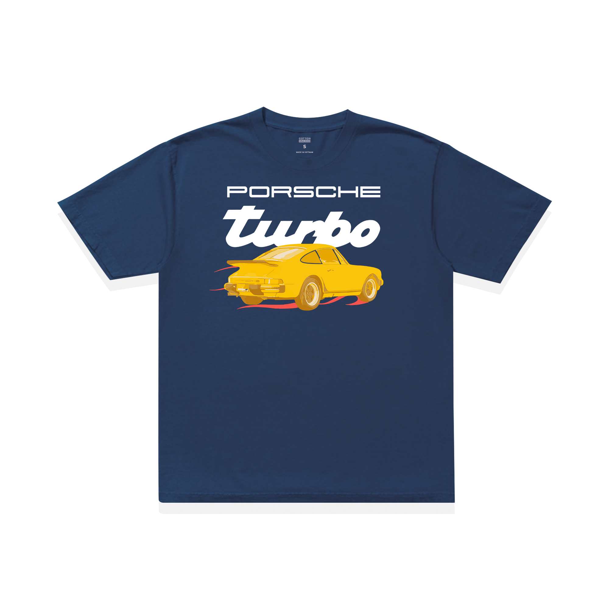 Áo Thun Oversize Porsche Turbo Golden Race