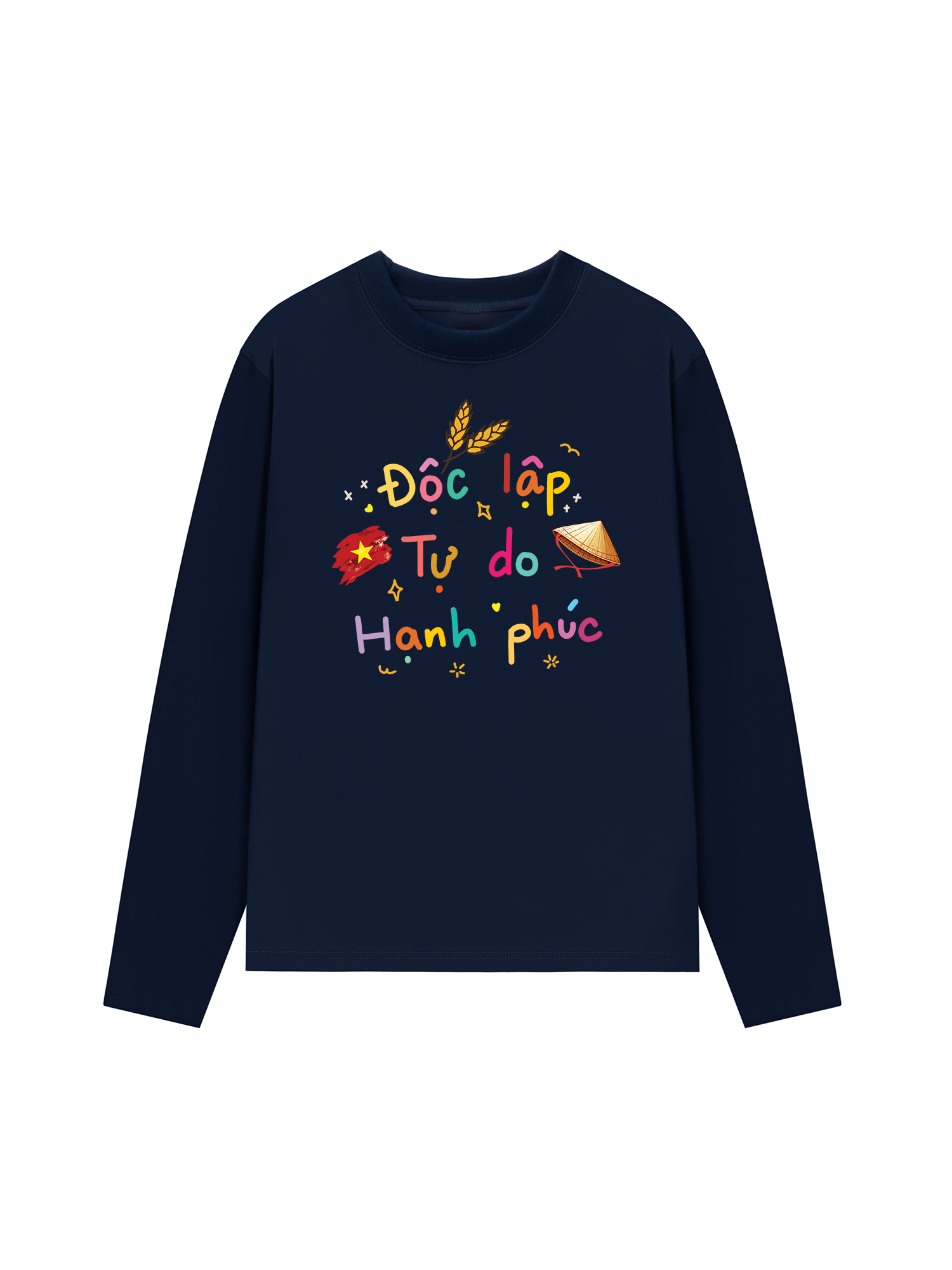 Áo Thun Dài Tay Độc Lập - Tự Do - Hạnh Phúc