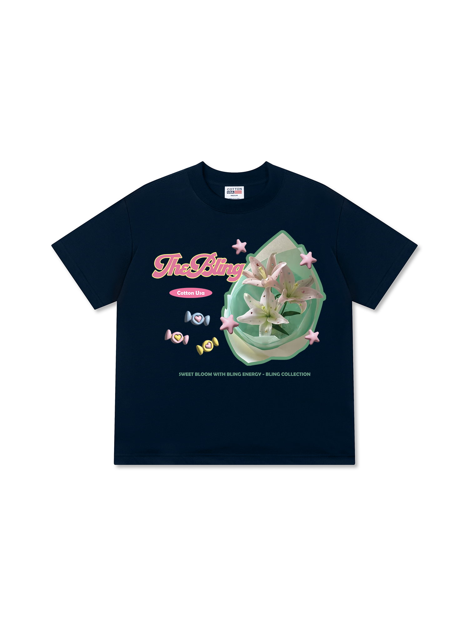 Áo Thun Relaxed Fit Bling The Bling Pink Lily
