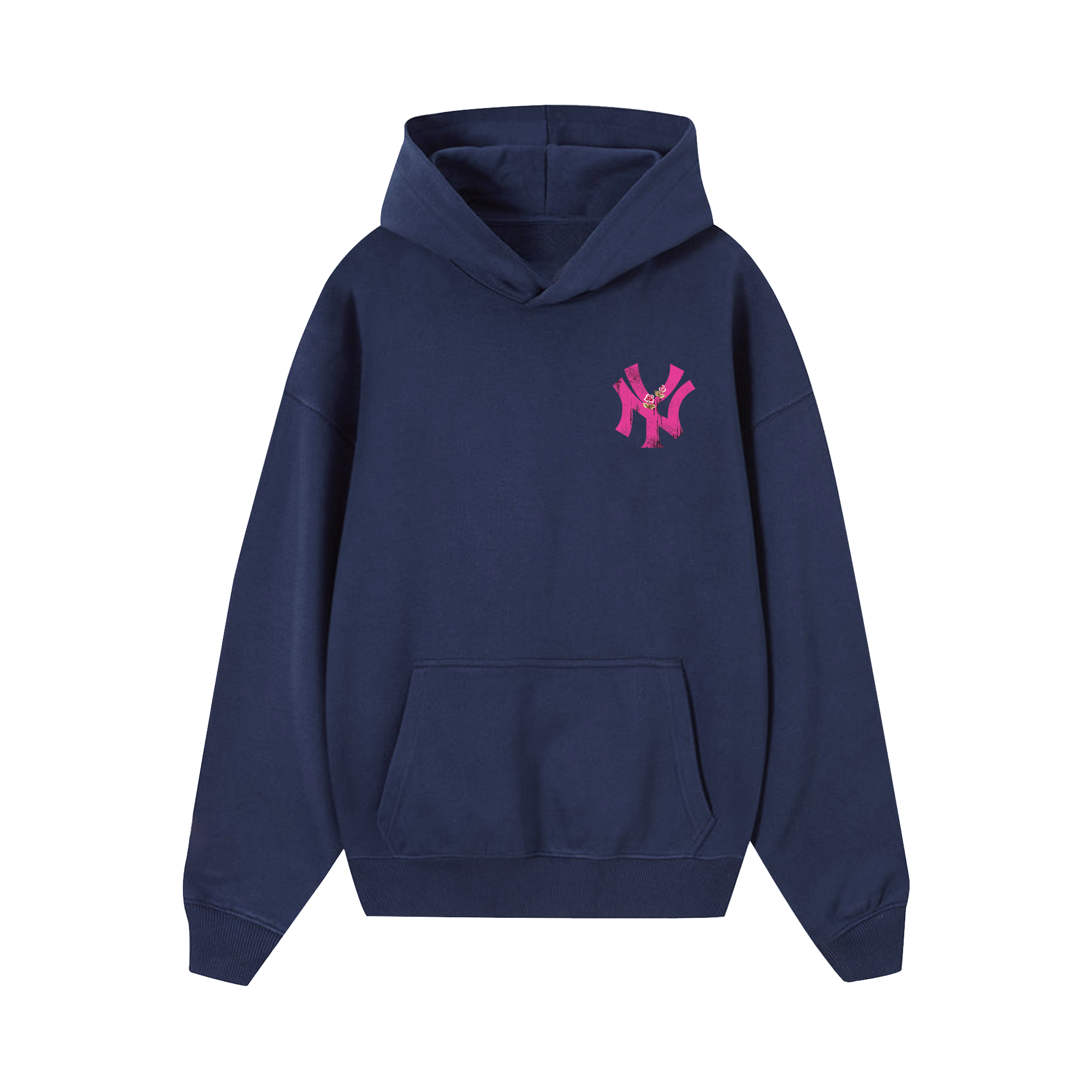 MLB Floral Pink Rose New York Yankees Hoodie