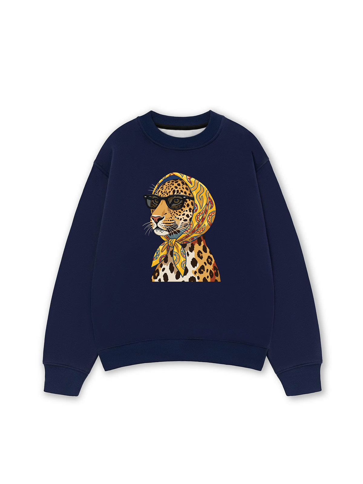 Áo Sweater Nỉ Hai Da Urban Leopard Safari Chic