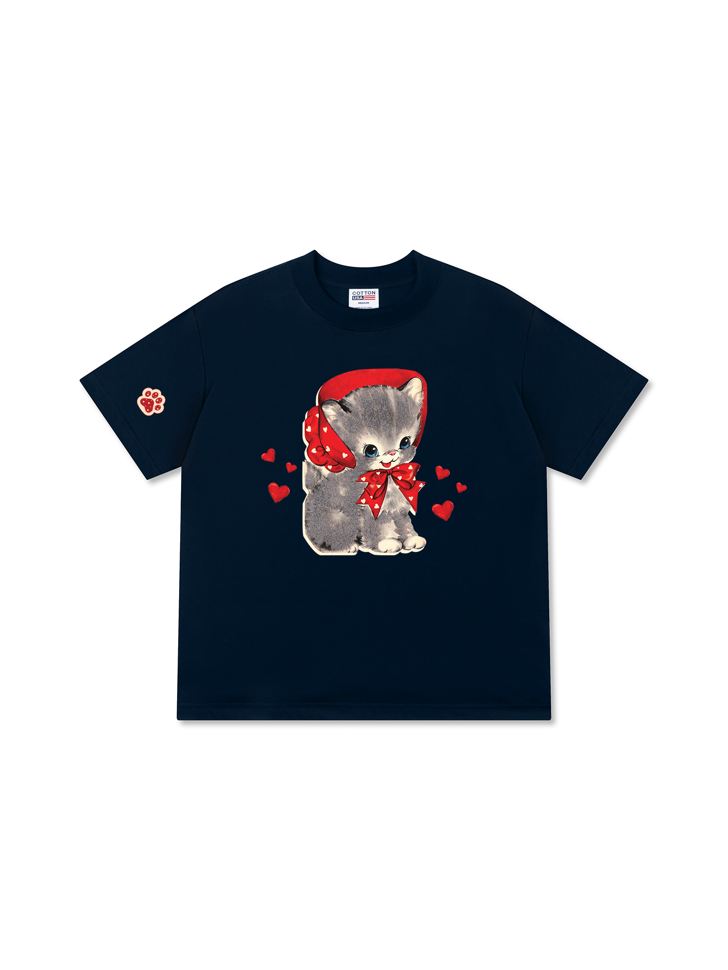 Áo Thun Relaxed Fit Soft Paw Cute Cat