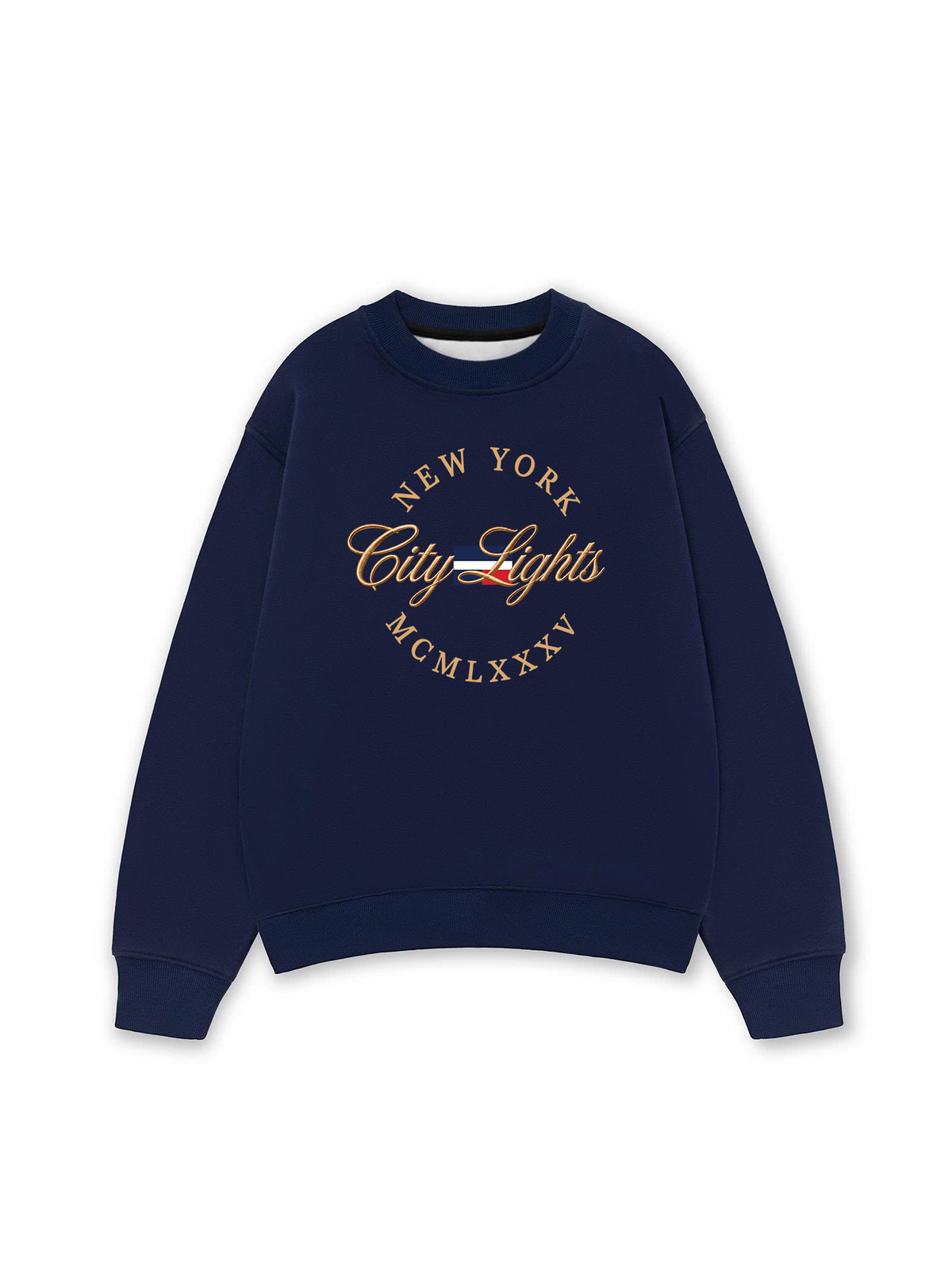 Áo Sweater Nỉ Hai Da  City Lights New York