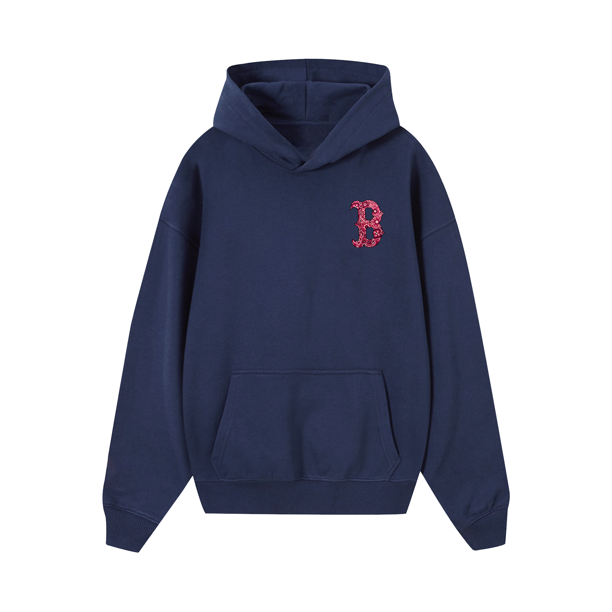 MLB FLoral Boston Red Bandana Hoodie