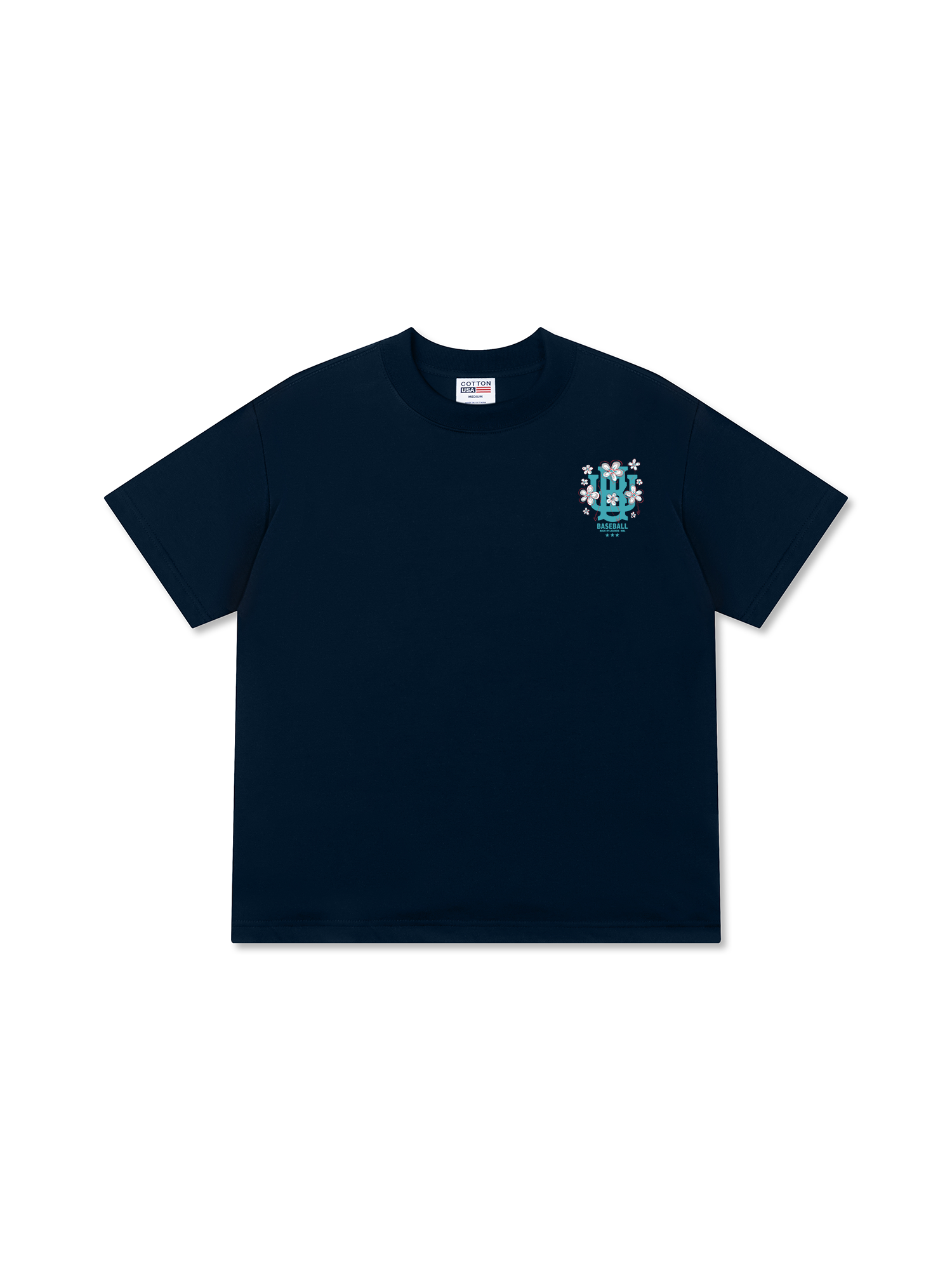 Áo Thun Relaxed Fit Master Baseball Blue White Flower