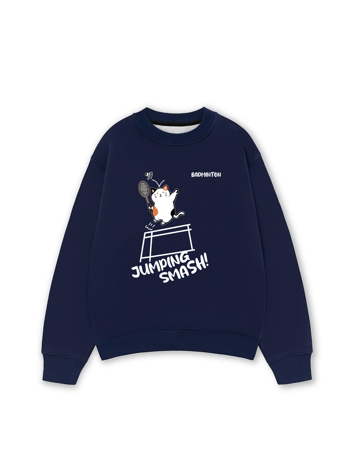 Áo Sweater Nỉ Hai Da Badminton Jumping Smash