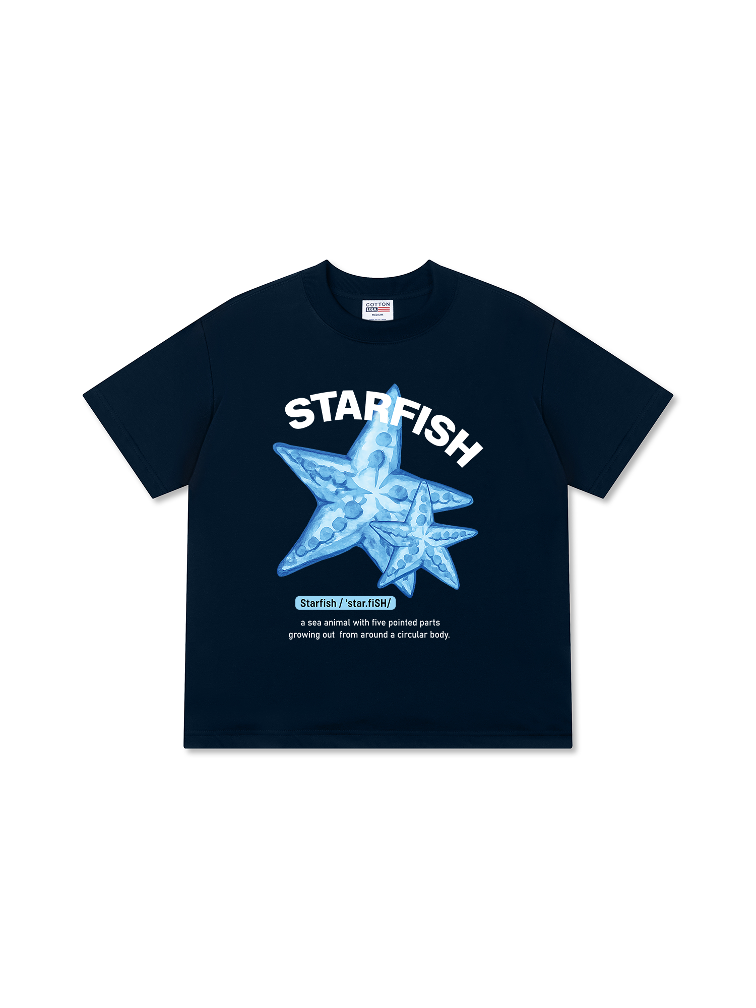 Áo Thun Relaxed Fit Tropical Bing Blue Starfish