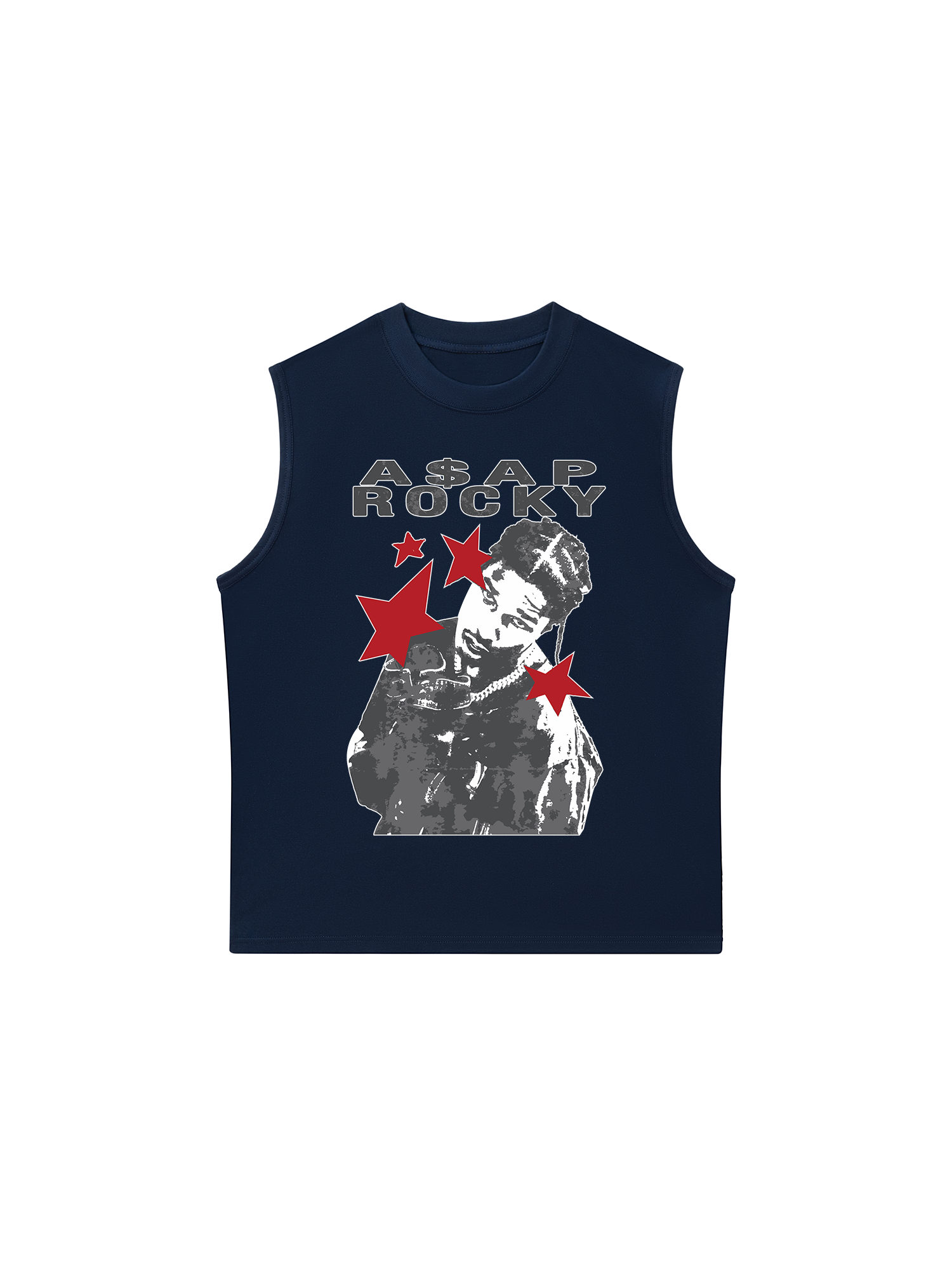 Áo Ba Lỗ Relaxed Fit Rapper Asap Rocky Vintage