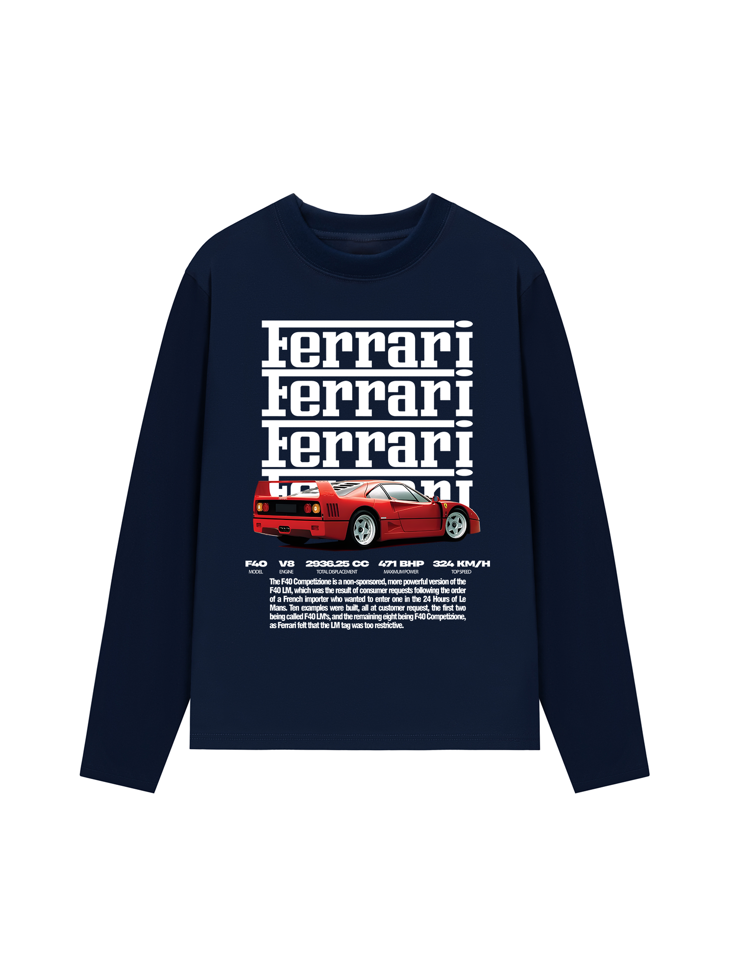 Áo Thun Dài Tay Ferrari Competizione F-40
