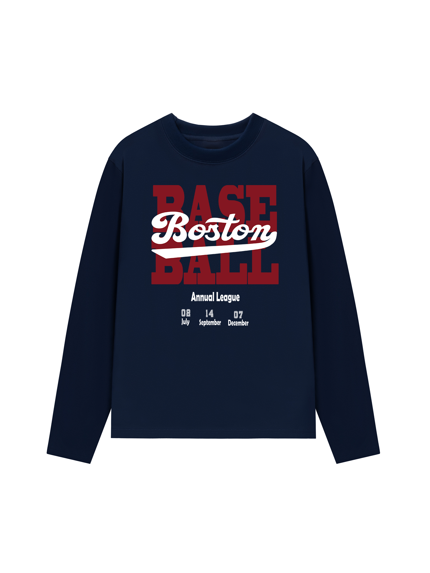 Áo Thun Dài Tay Baseball Boston League