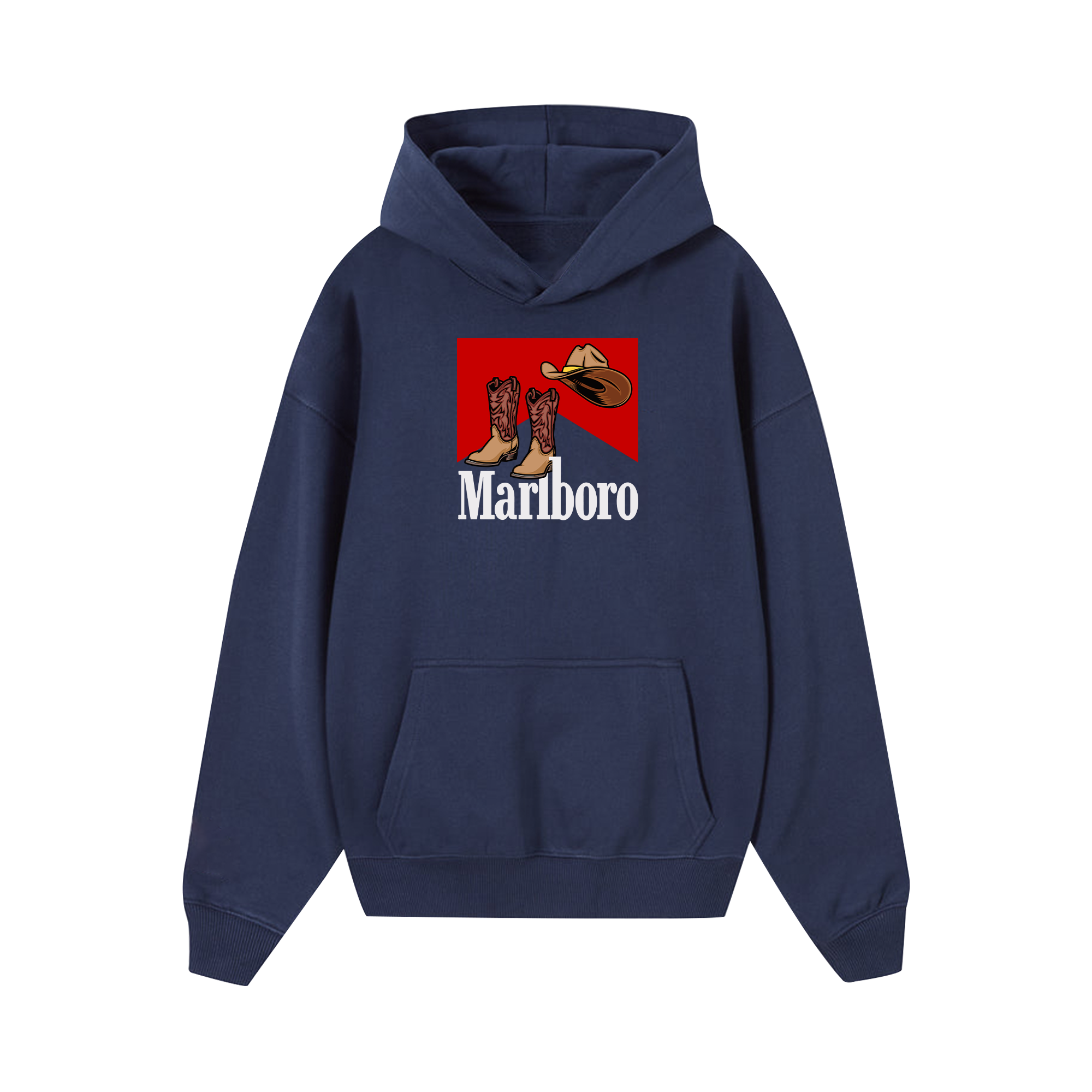 Marlboro Cowboy Hat n Boots Hoodie