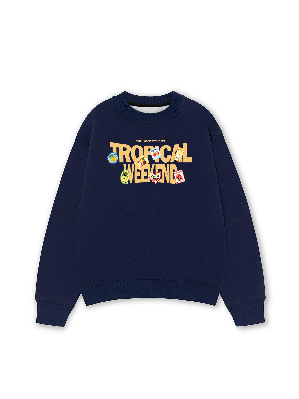 Áo Sweater Nỉ Hai Da Tropical Weekend Chill Mode By The Sea