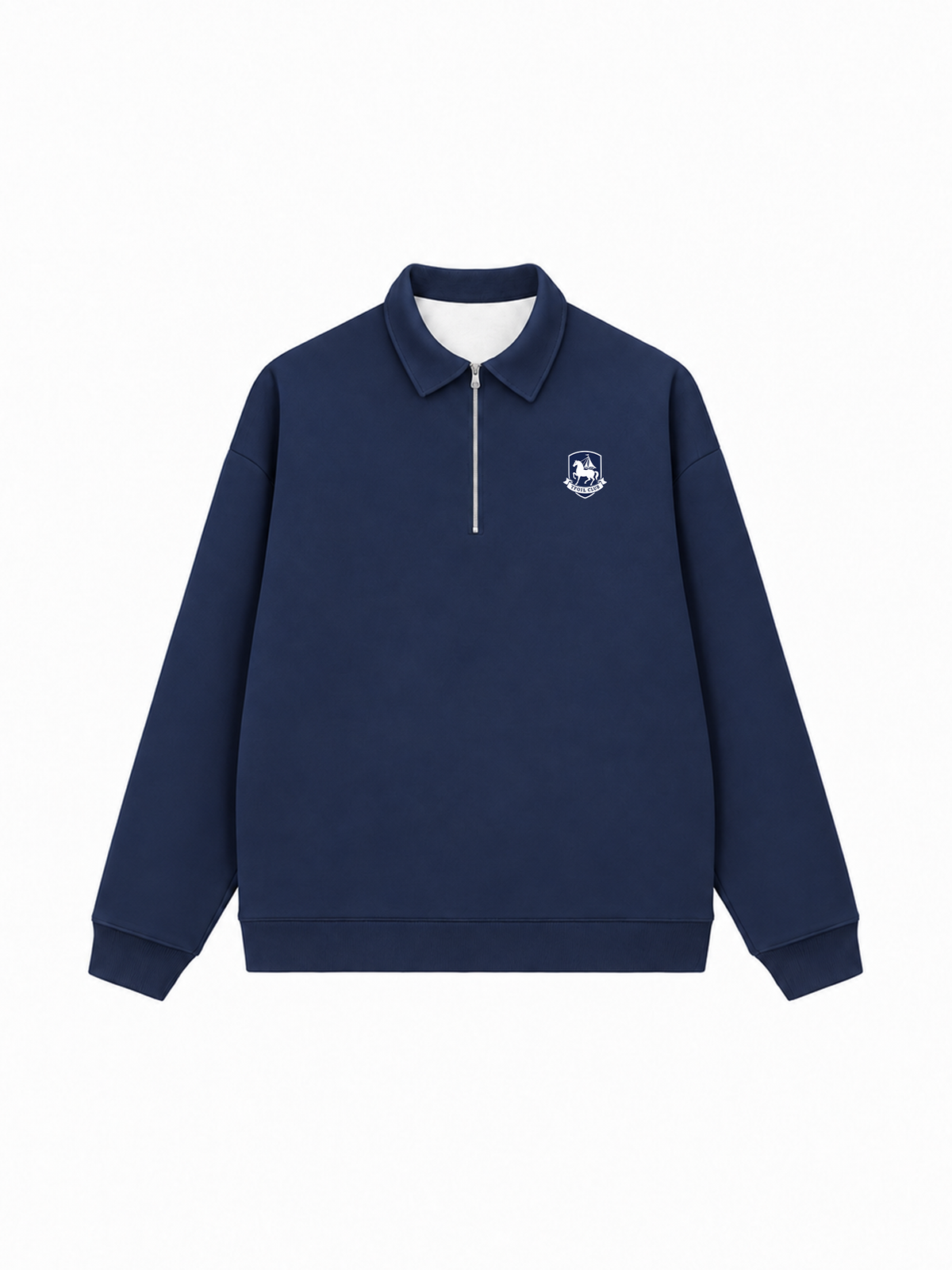Áo Sweater Polo Nỉ Hai Da Horse Logo