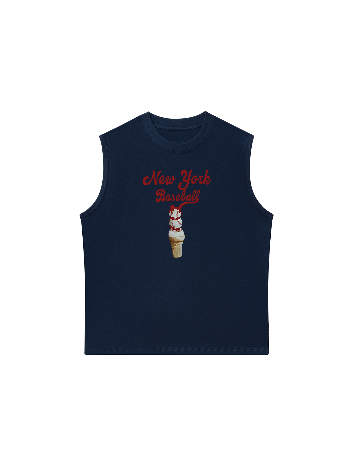 Áo Ba Lỗ Relaxed Fit Baseball NewYork Ice Cream