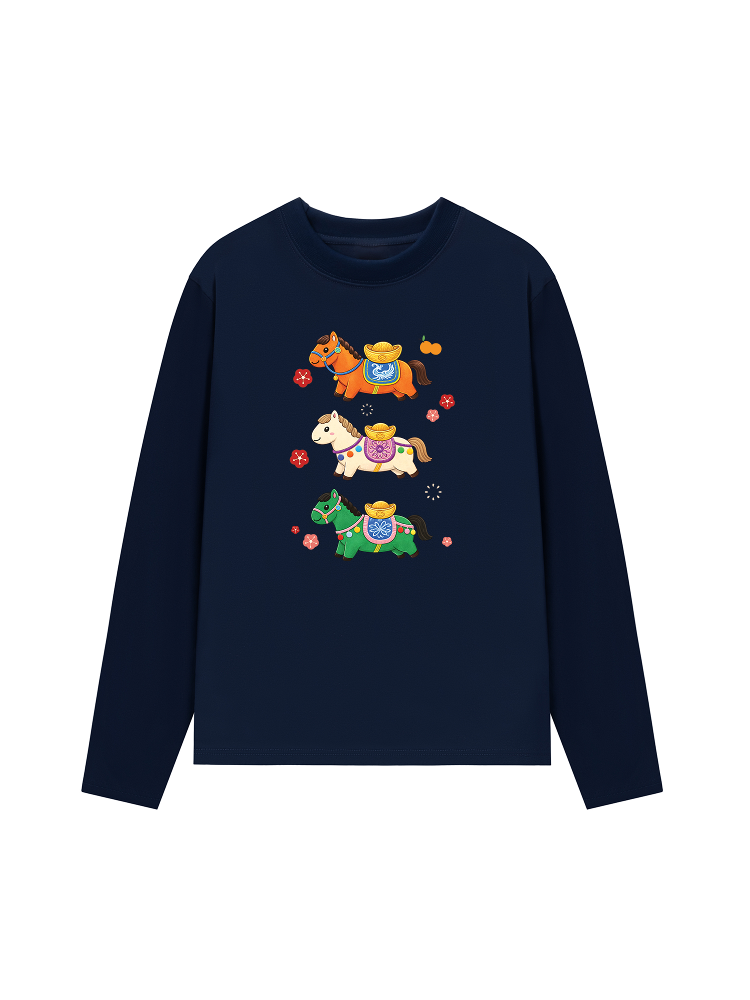 Áo Thun Dài Tay Tết Bính Ngọ 3 Chú Ngựa