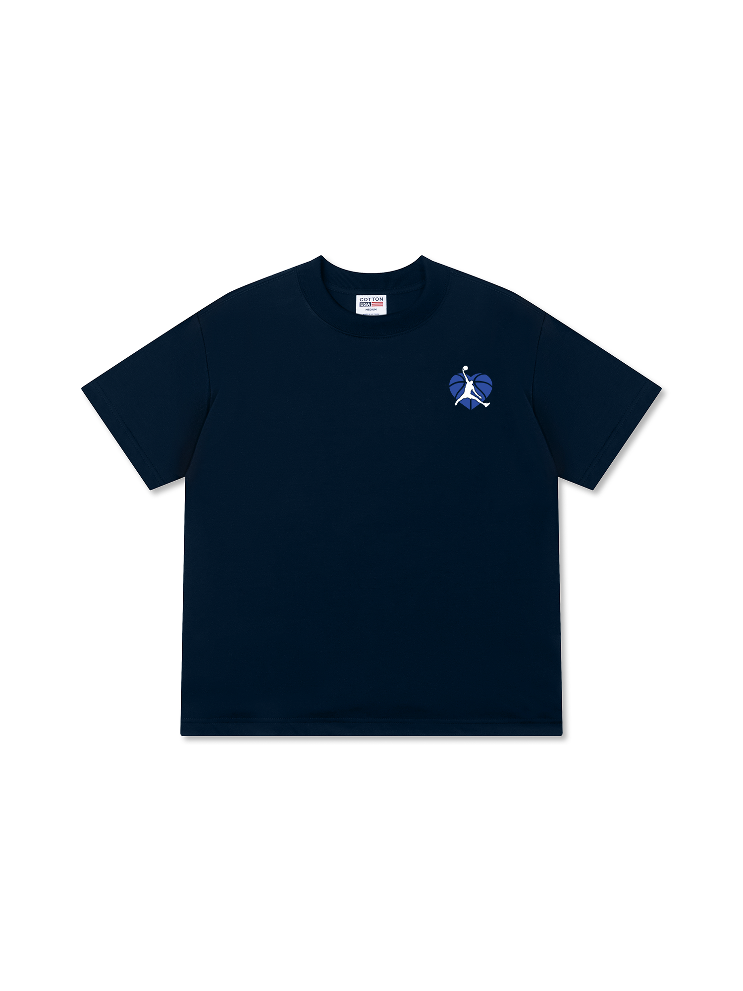 Áo Thun Relaxed Fit Mể Bóng Rổ Blue