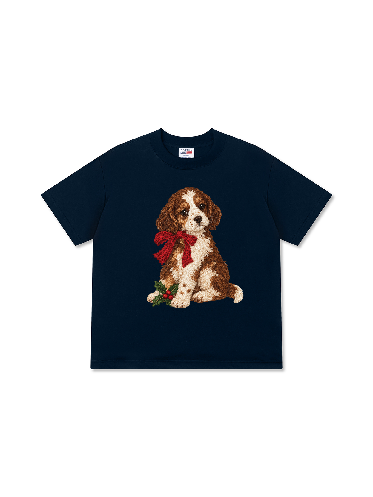 Áo Thun Relaxed Fit Puppy With Red Bow