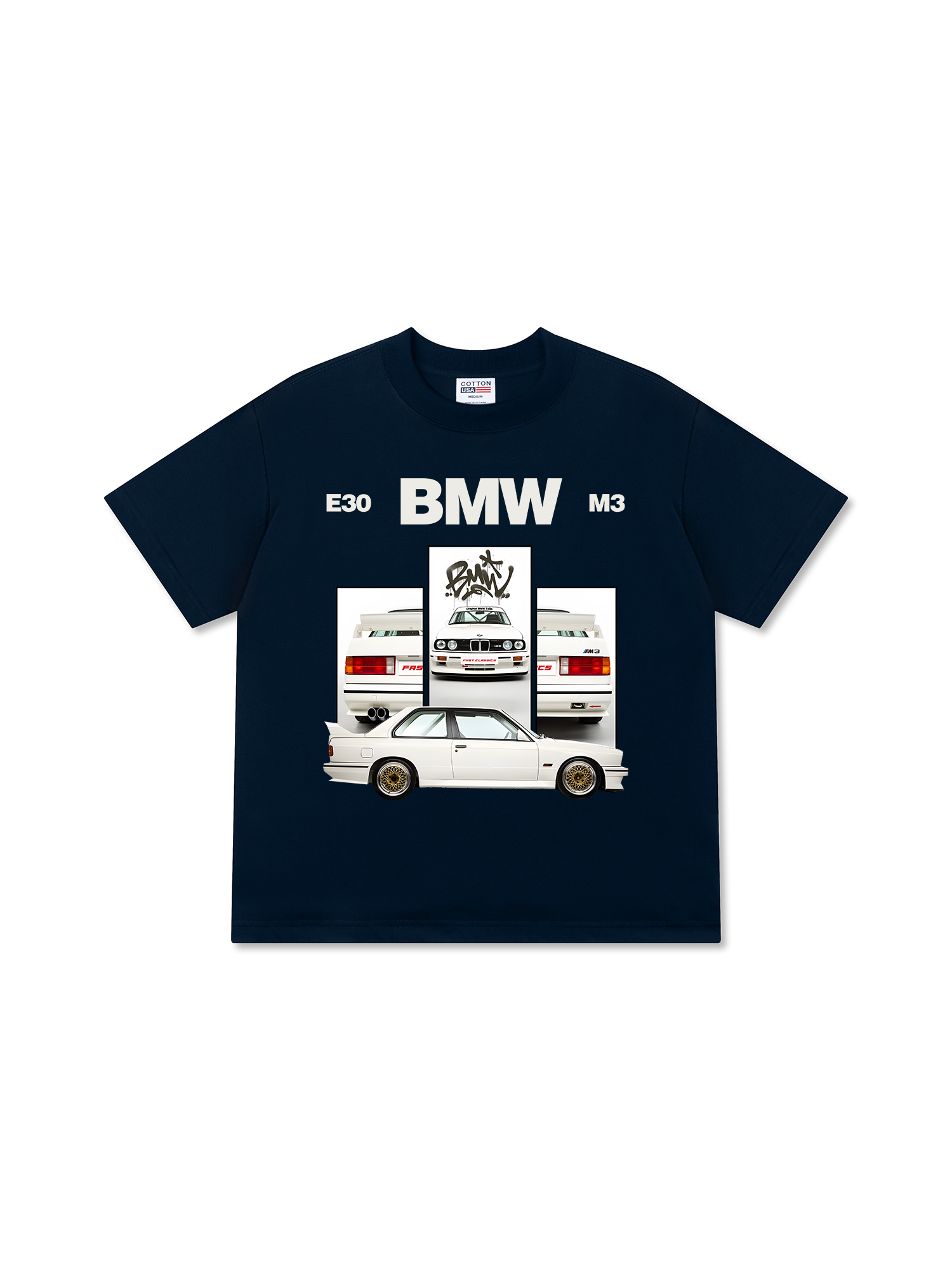 Áo Thun Relaxed Fit BMW E30 M3 White