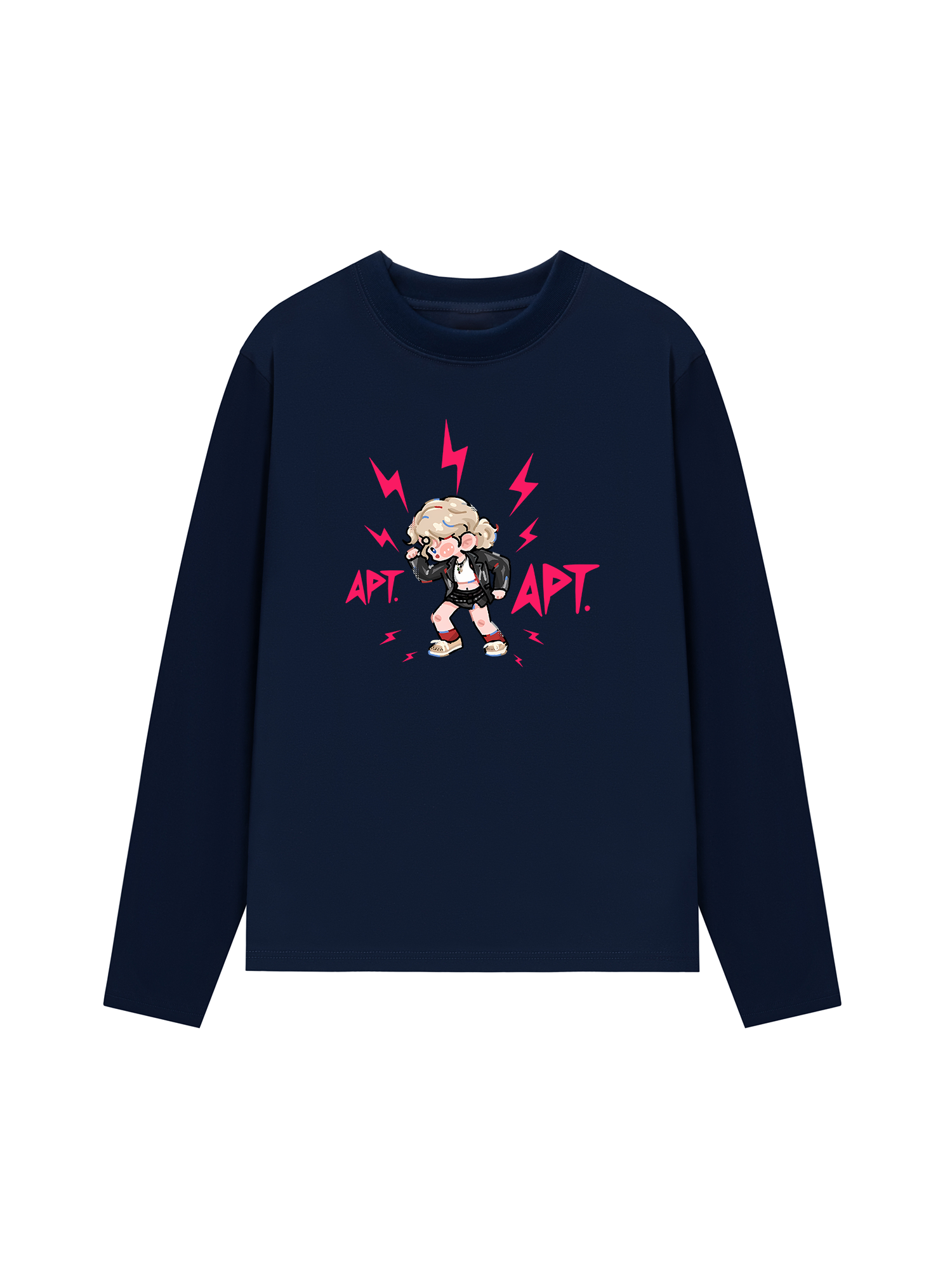 Áo Thun Dài Tay Black Pink Cute APT