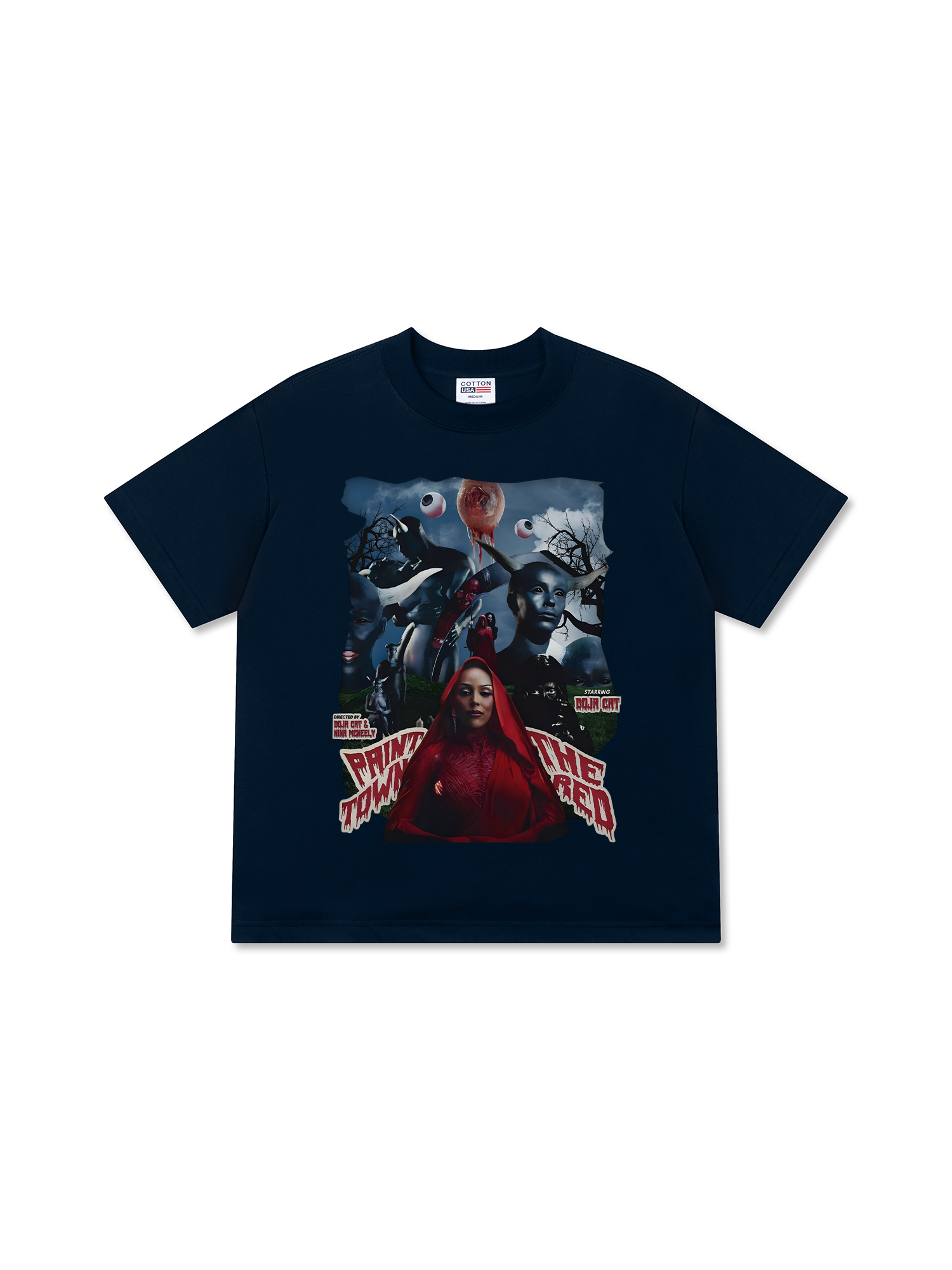 Áo Thun Relaxed Fit Rapper Doja Cat Red Town