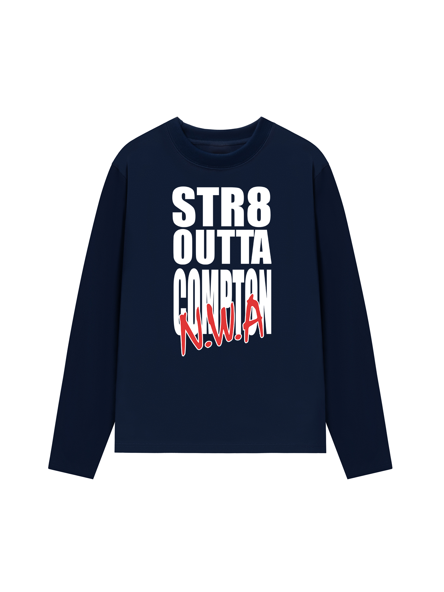 Áo Thun Dài Tay Rapper NWA Straight Outta Compton Typo