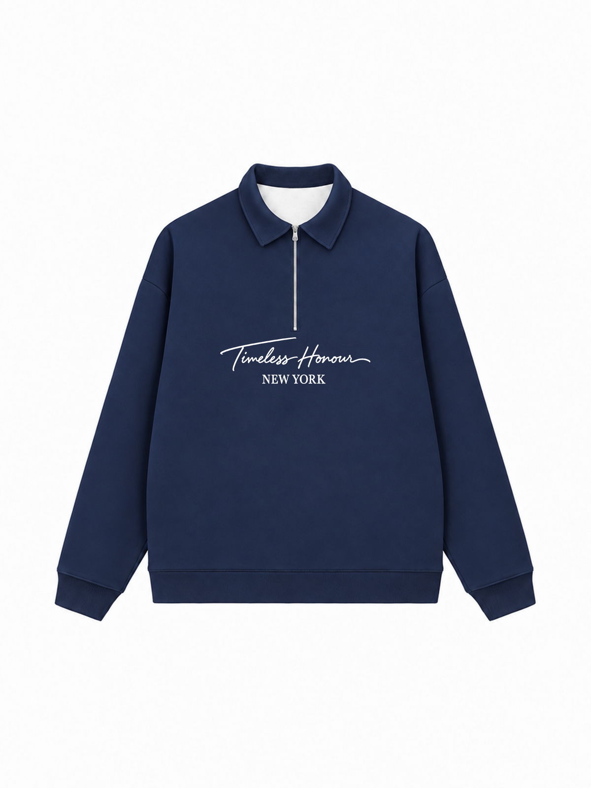 Áo Sweater Polo Nỉ Hai Da  Blue Timeless Honour