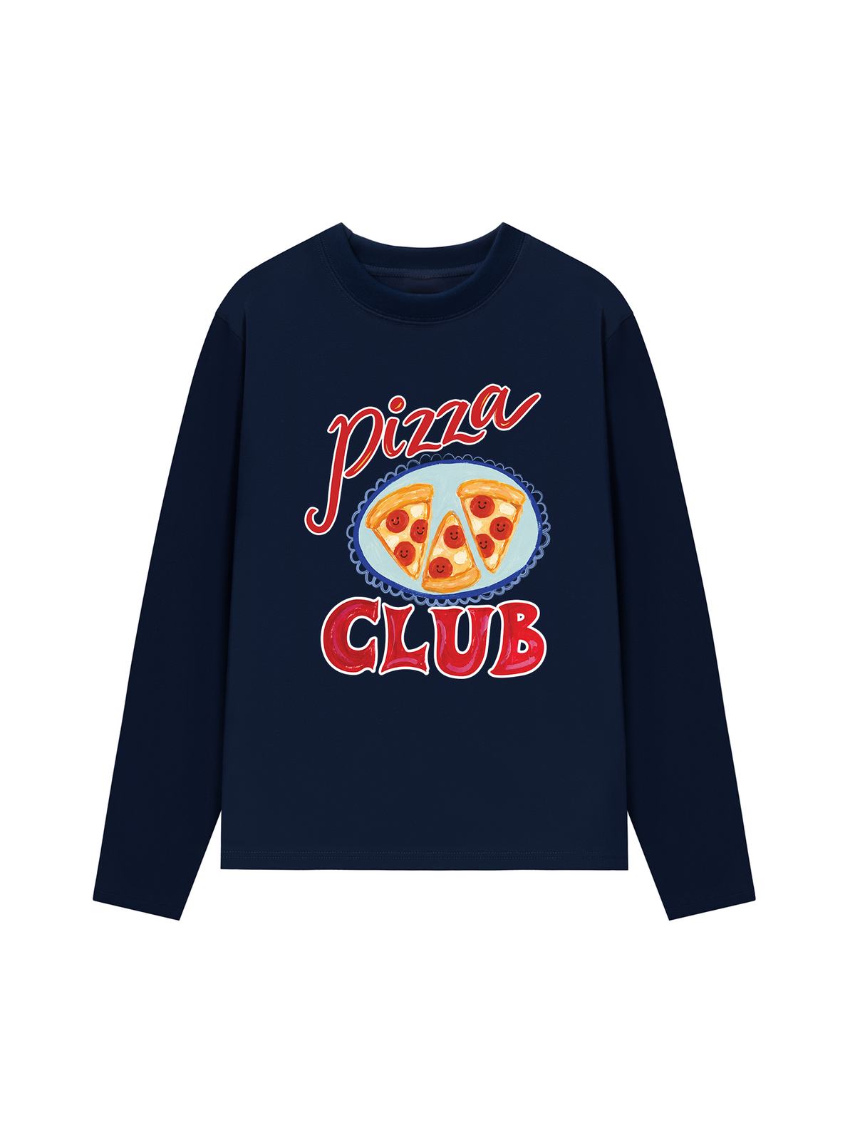 Áo Thun Dài Tay Yummy Mood Pizza Girl Club