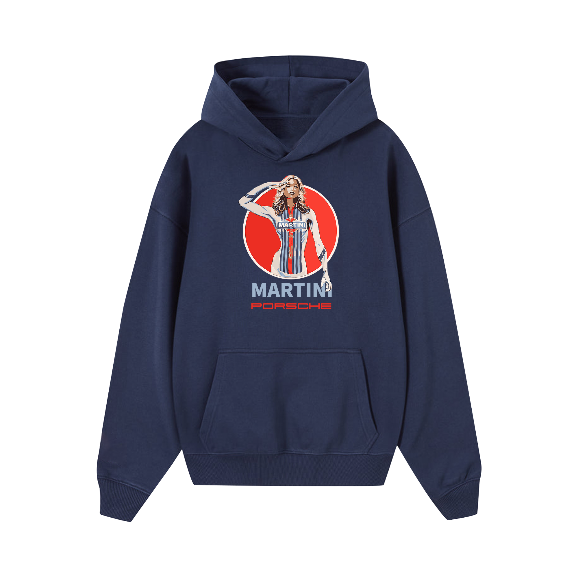 Porsche Girl Posing Martini Hoodie