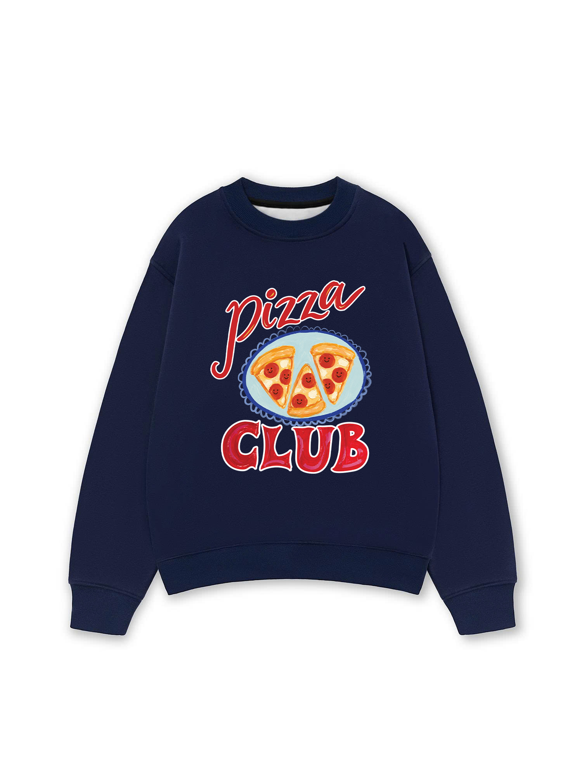 Áo Sweater Nỉ Hai Da Yummy Mood Pizza Girl Club