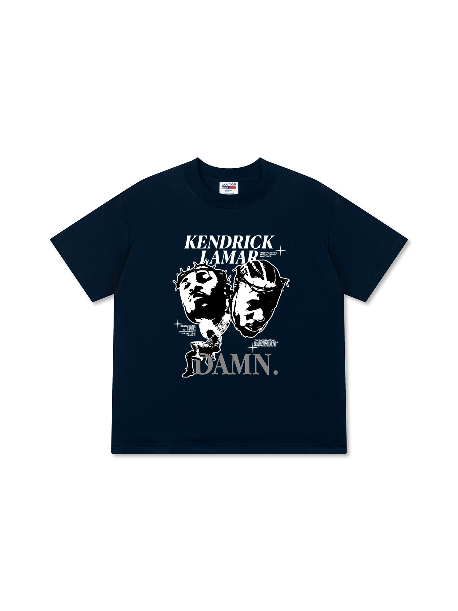 Áo Thun Relaxed Fit Rapper Kendrick Lamar Damn