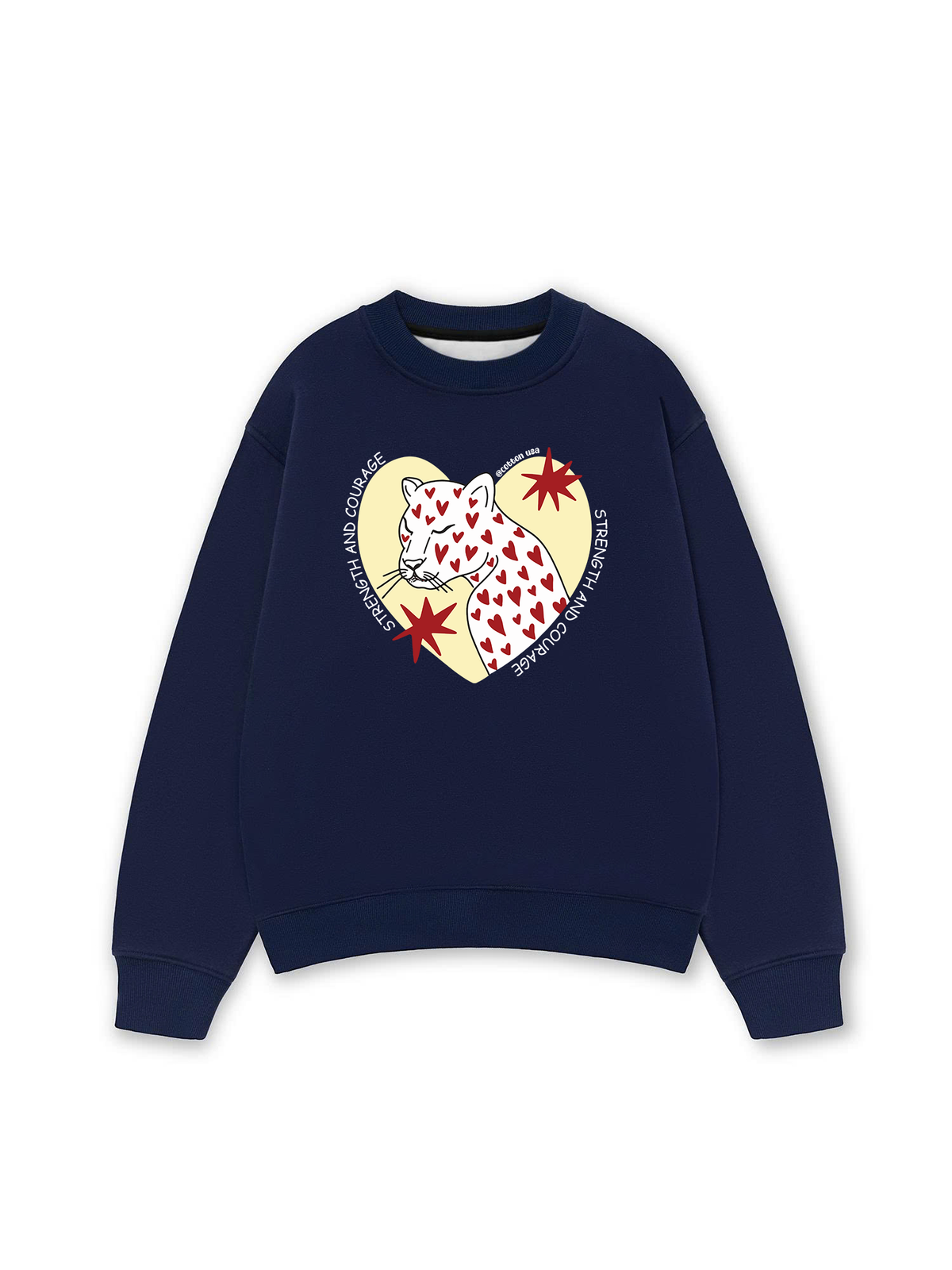Áo Sweater Nỉ Hai Da Urban Leopard Strength And Courage